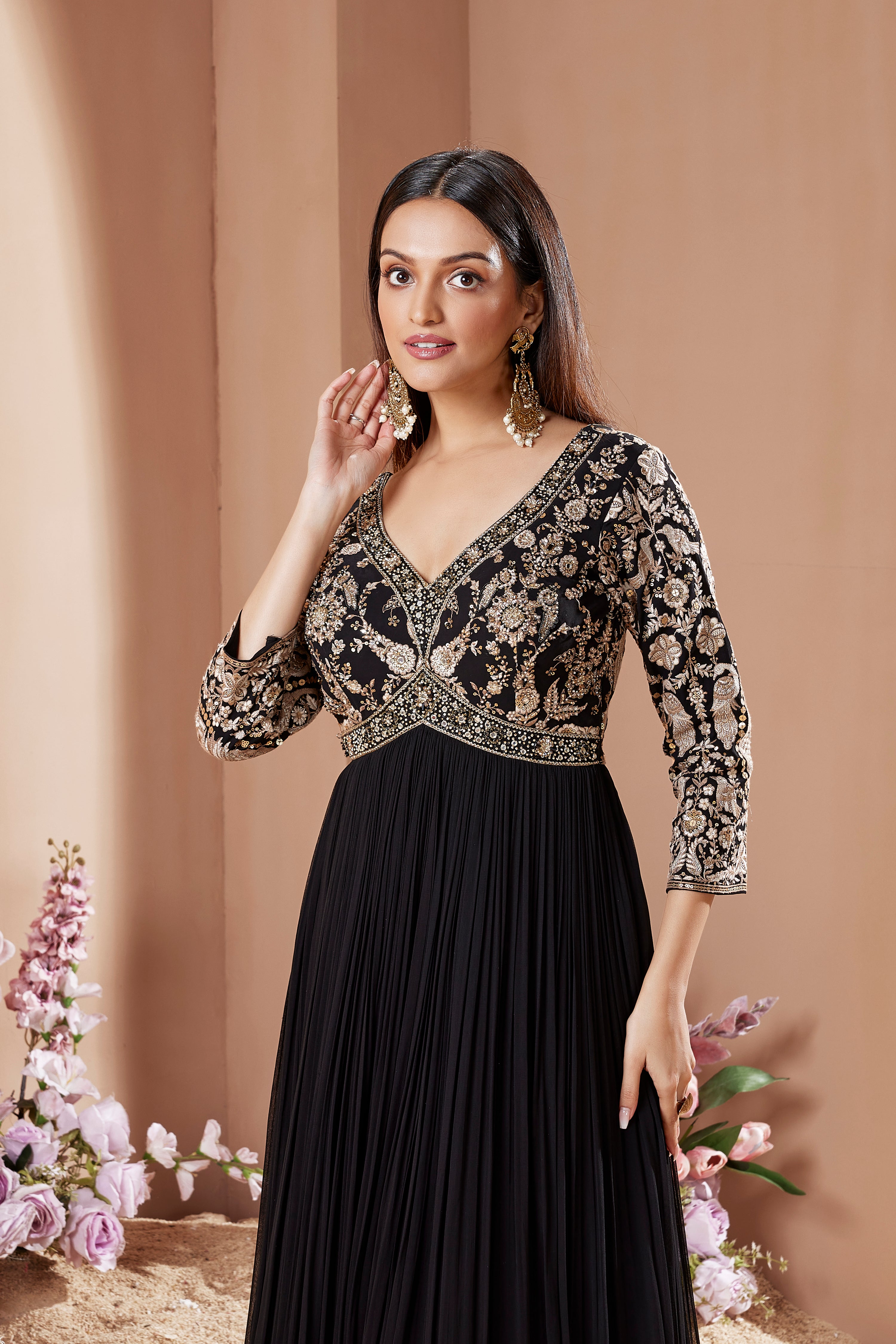 Ebony Elegance Anarkali