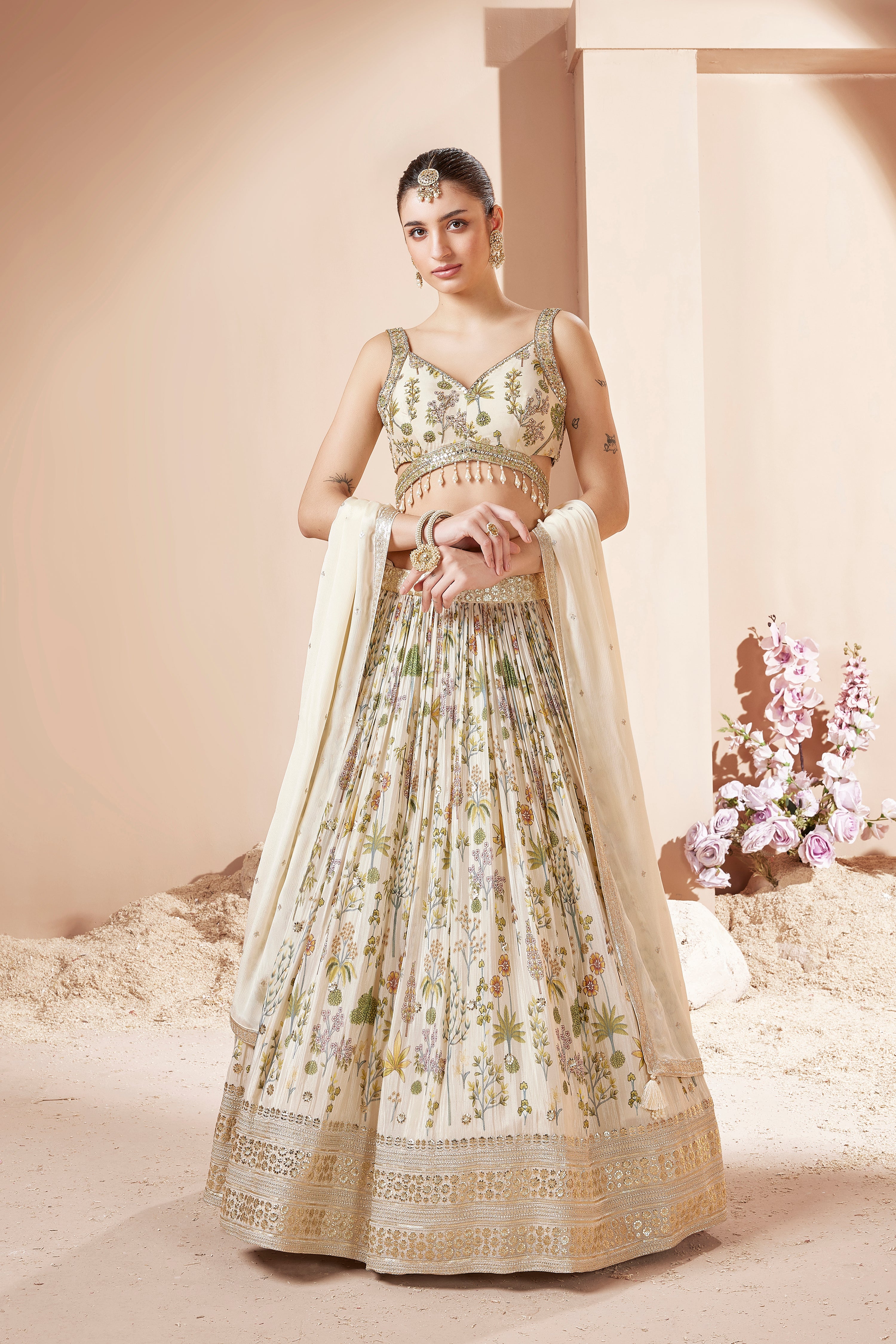 Timeless Taupe Lehenga