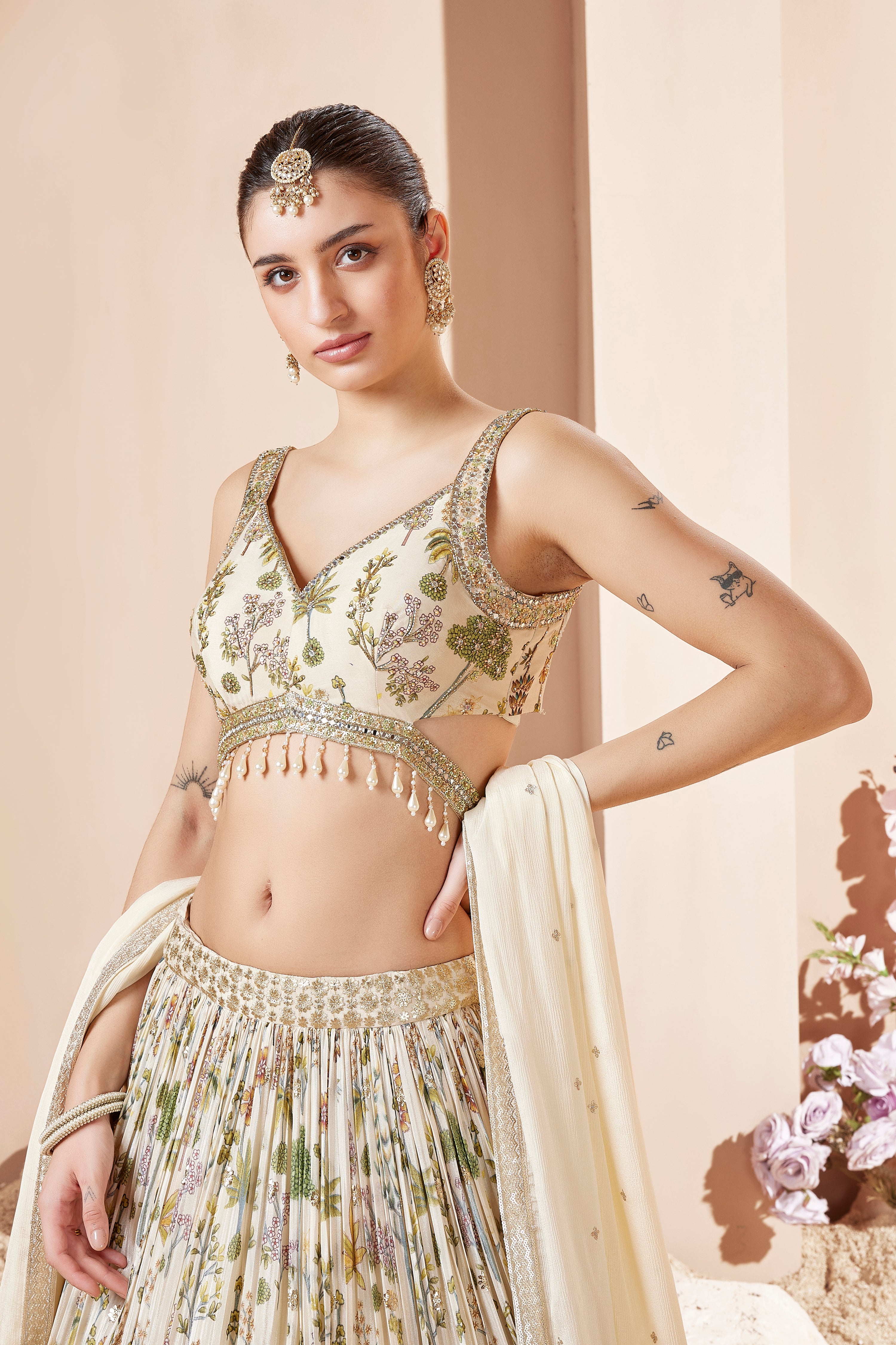 Timeless Taupe Lehenga