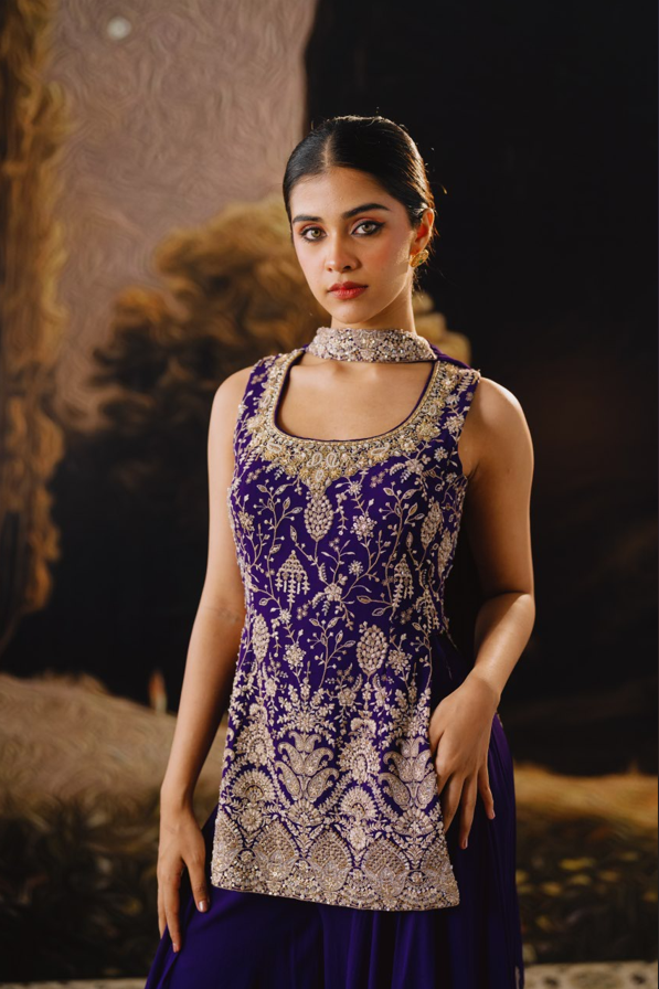 Purple Rush Sharara Set