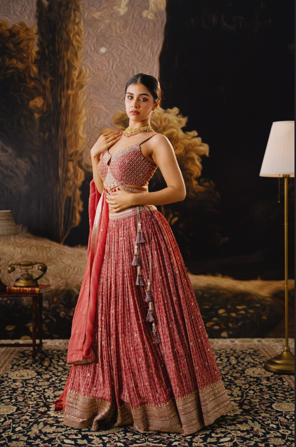 Scarlet Spell Lehenga Set