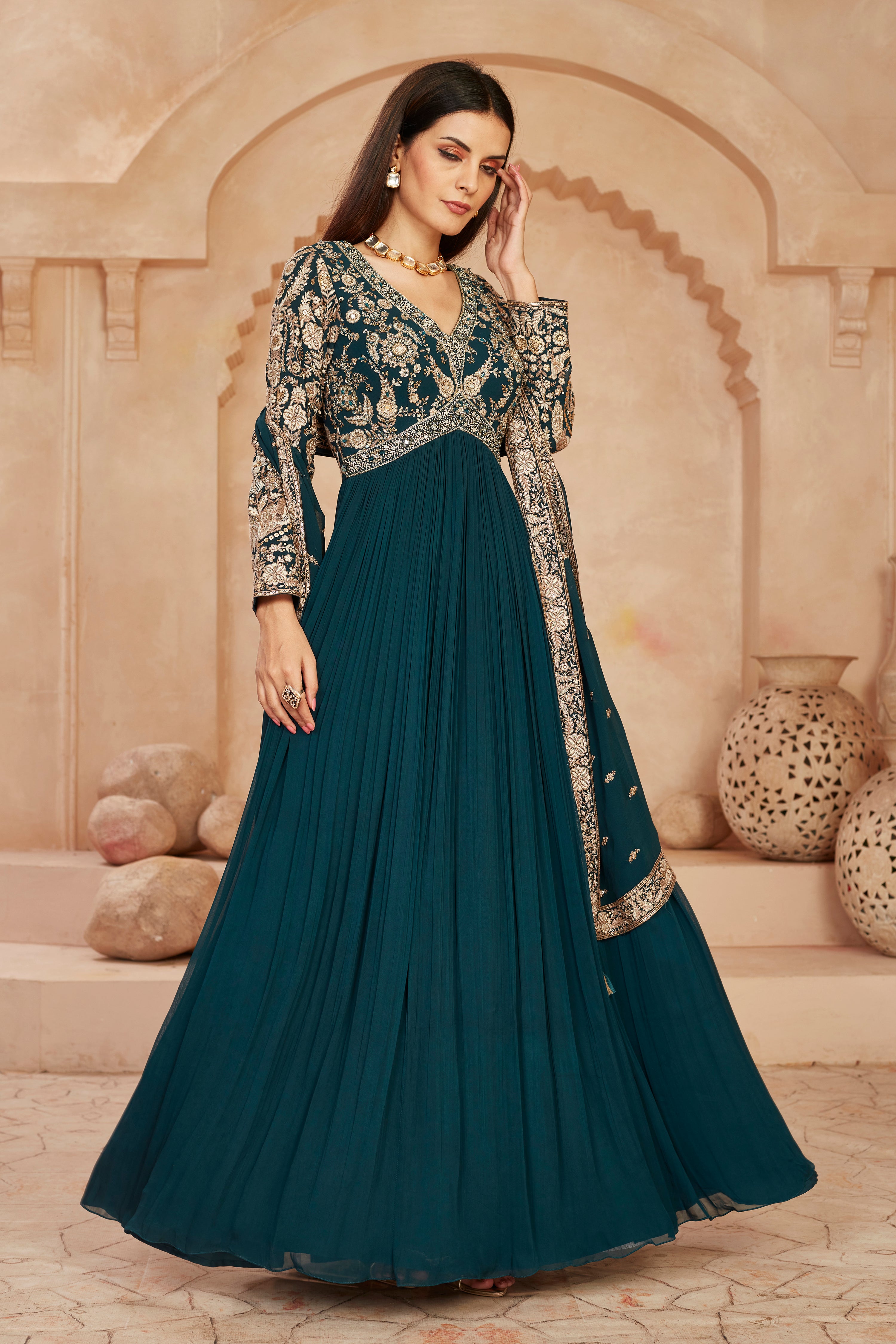 Ebony Elegance Anarkali