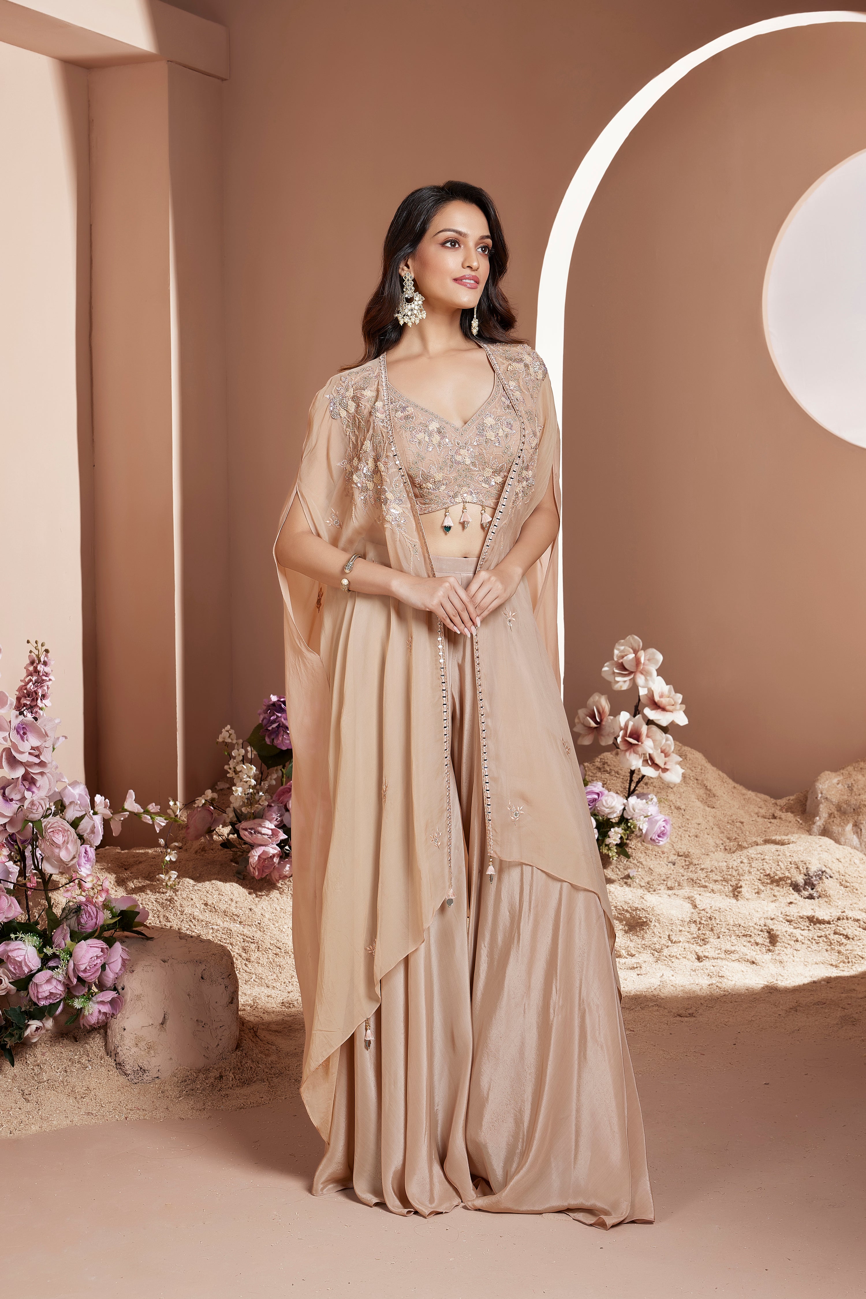 Sand Serenity Sharara Set