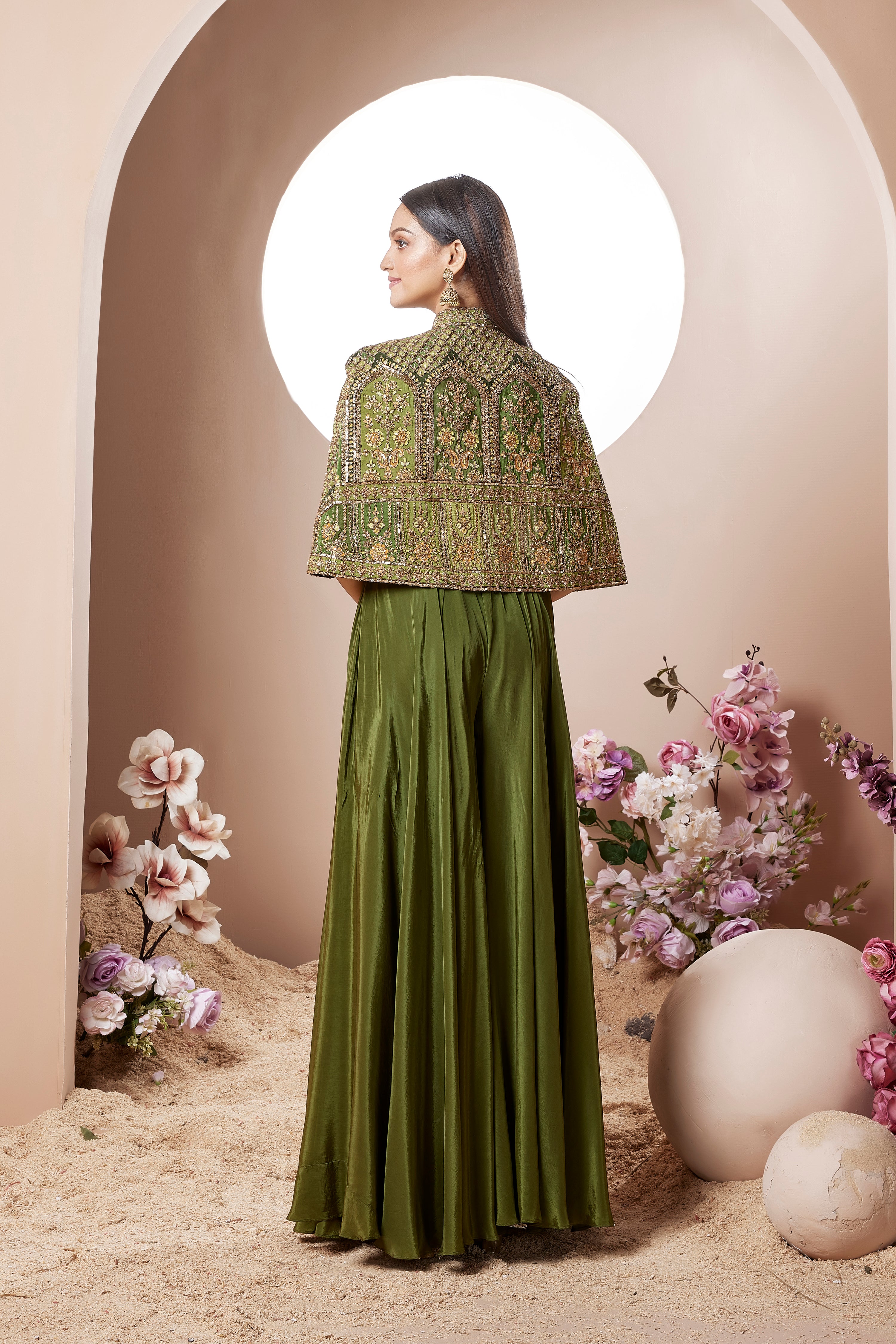 Verdant Green Sharara Set