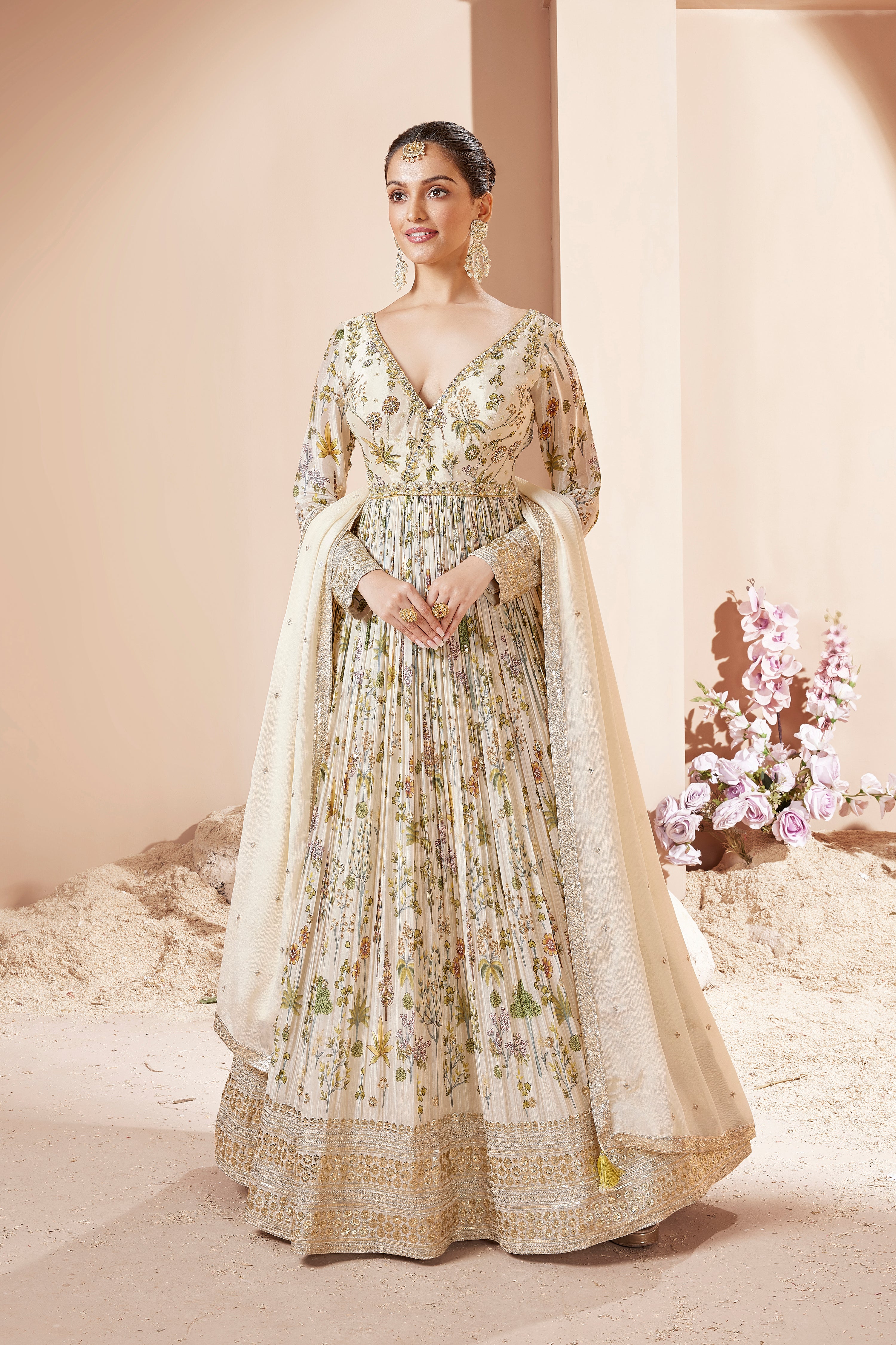 Timeless Taupe Anarkali