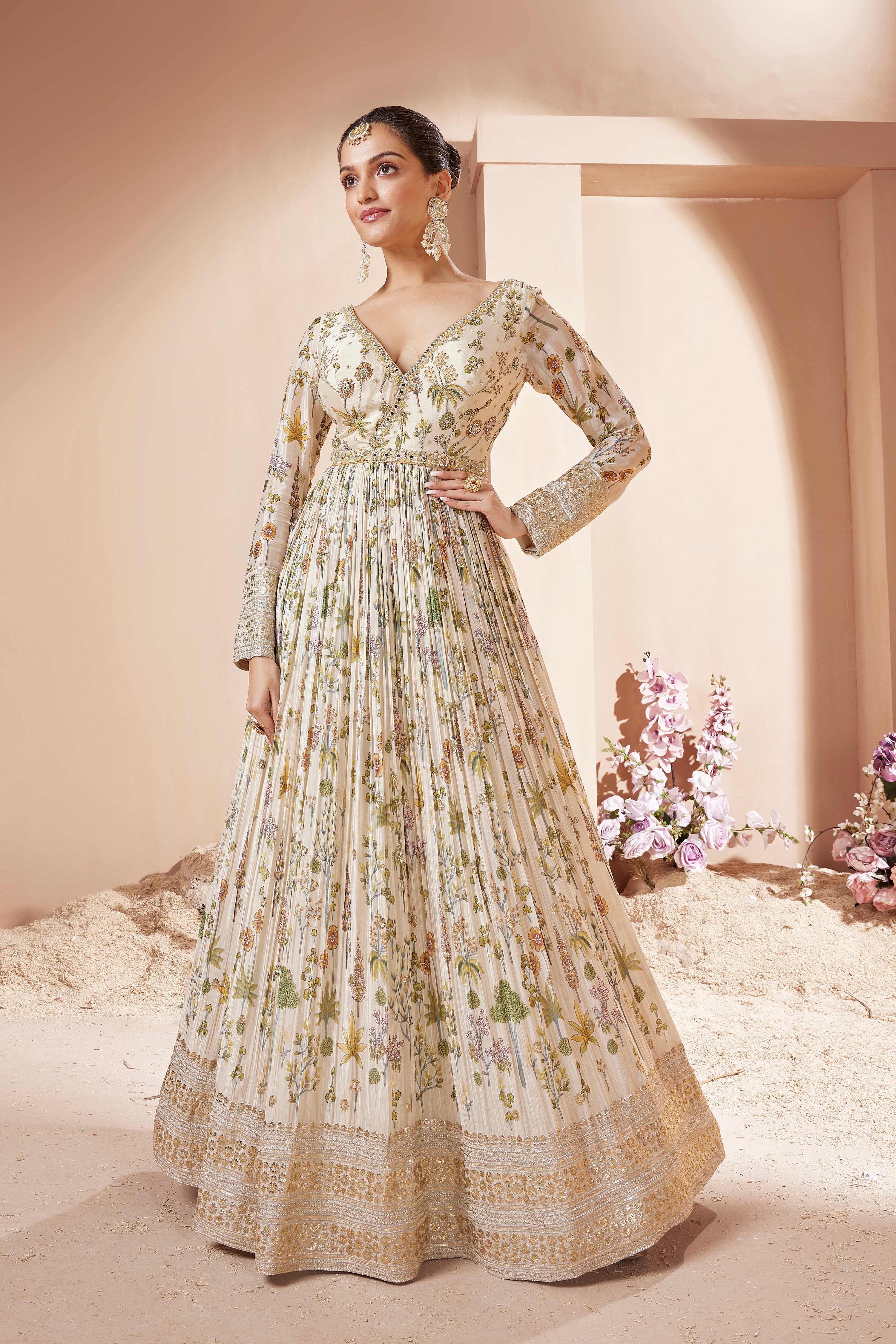 Timeless Taupe Anarkali