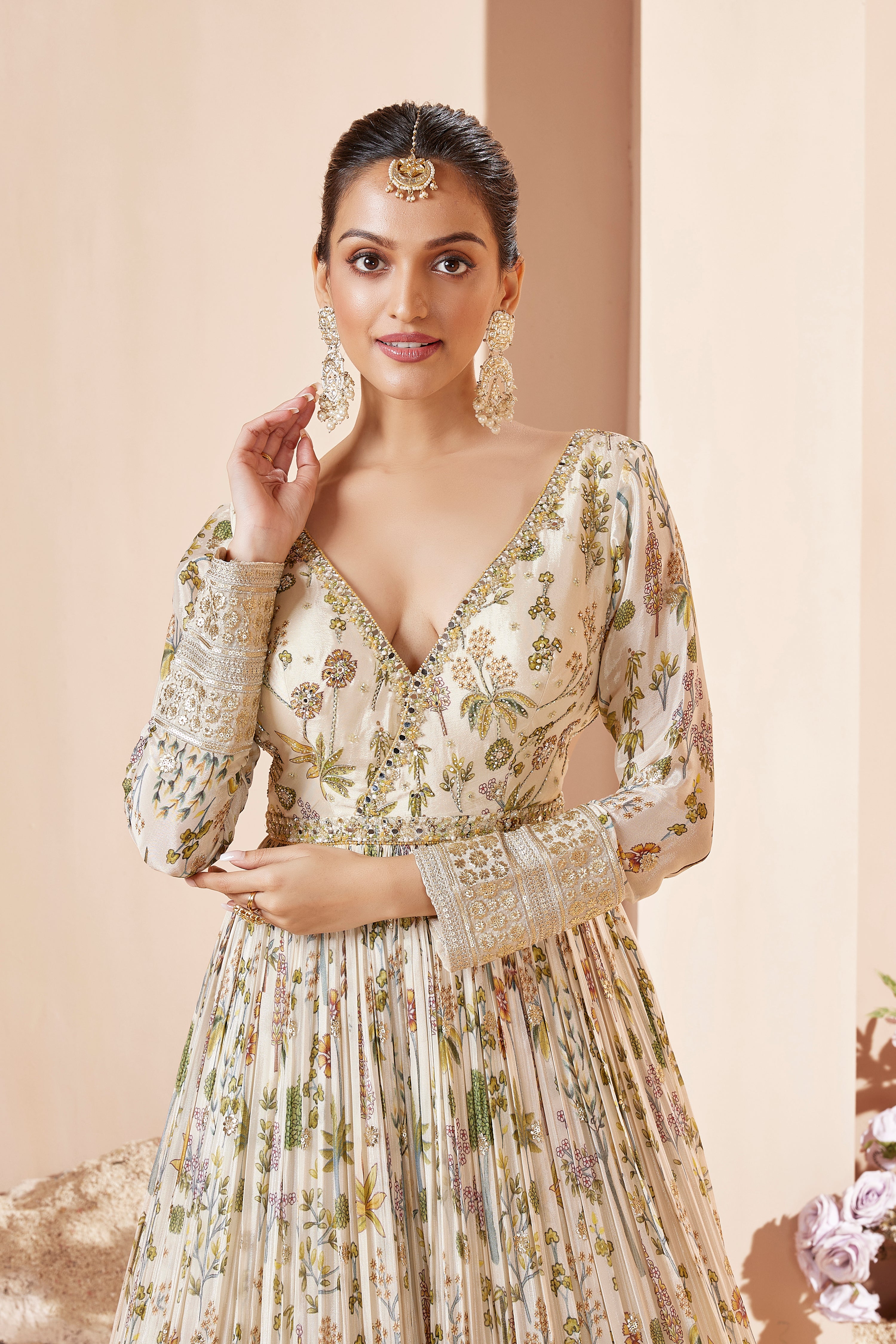 Timeless Taupe Anarkali