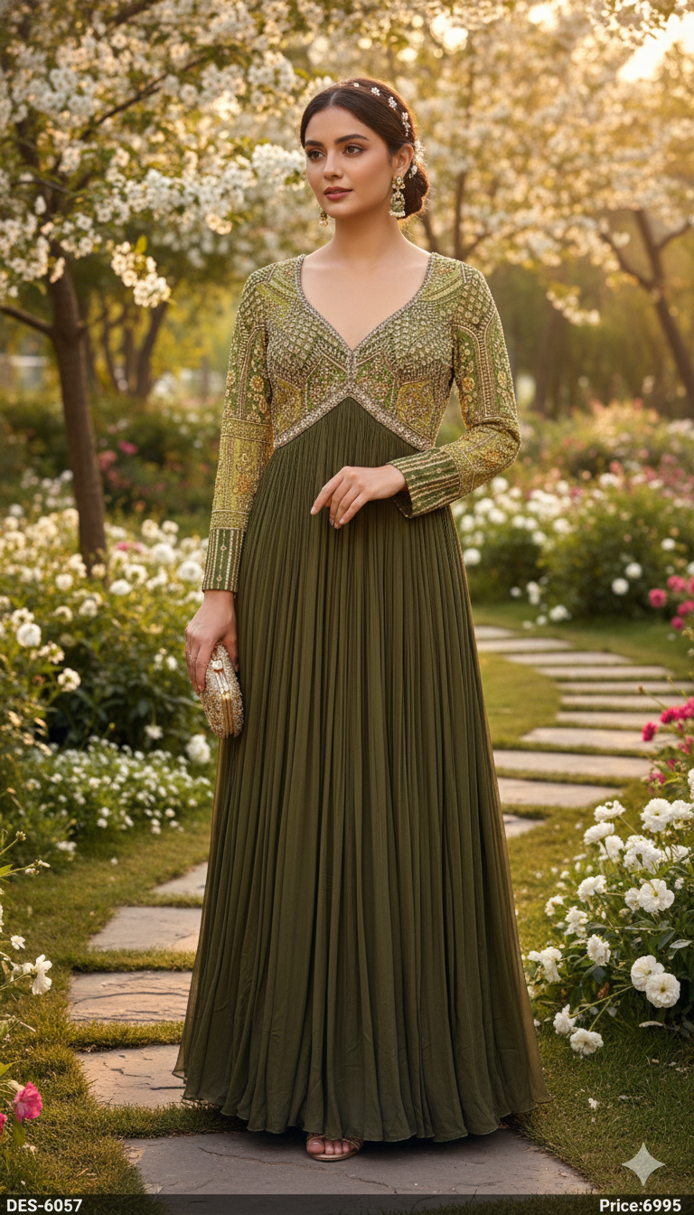 The Verdant Muse Anarkali