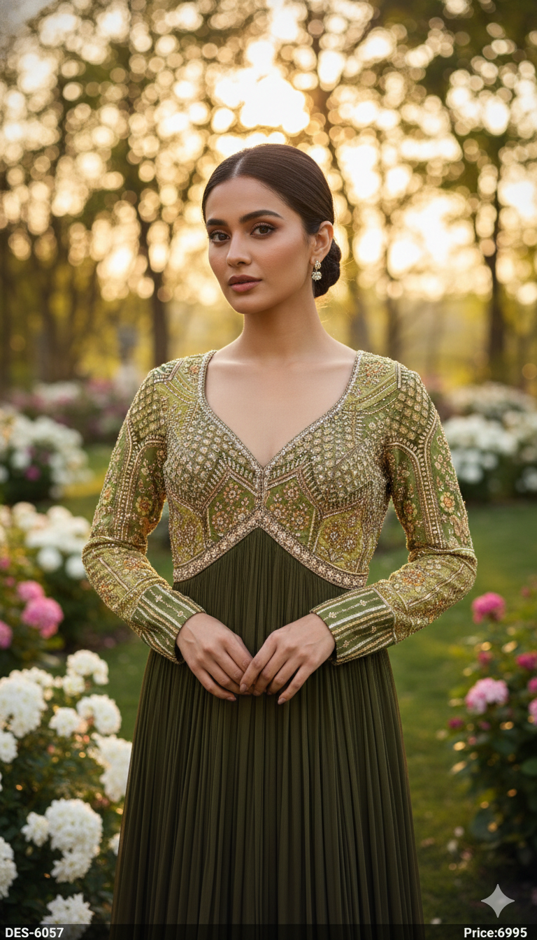 The Verdant Muse Anarkali