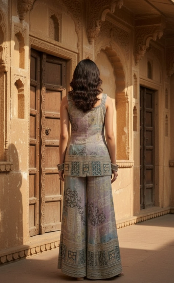 Vintage Glitch Sharara Set