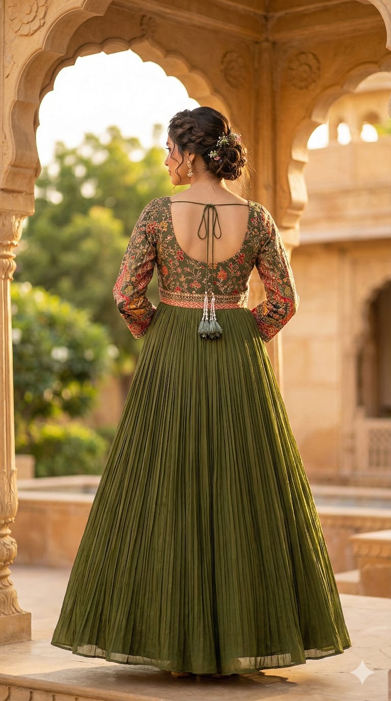 The Midnight Noir Anarkali