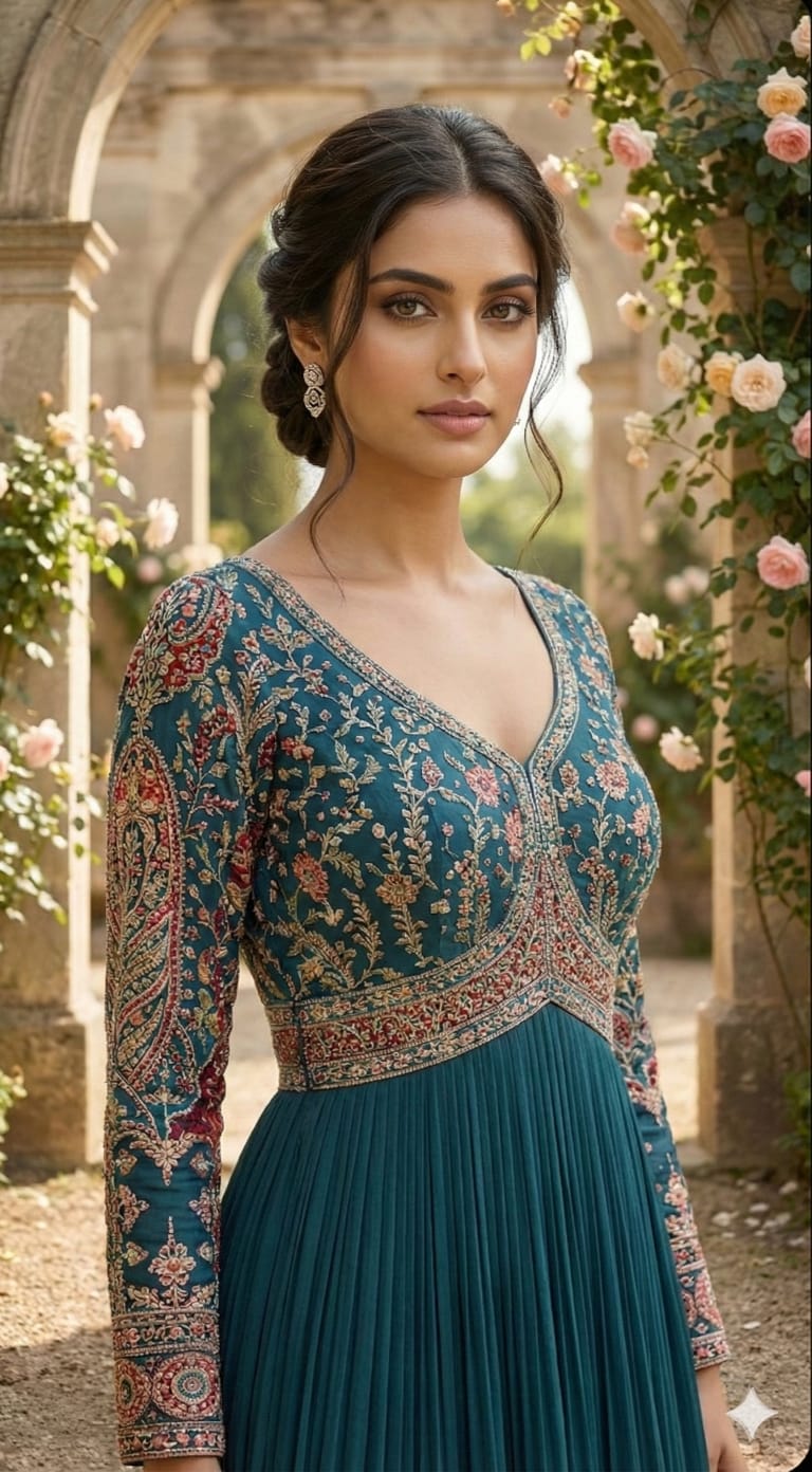 The Midnight Noir Anarkali