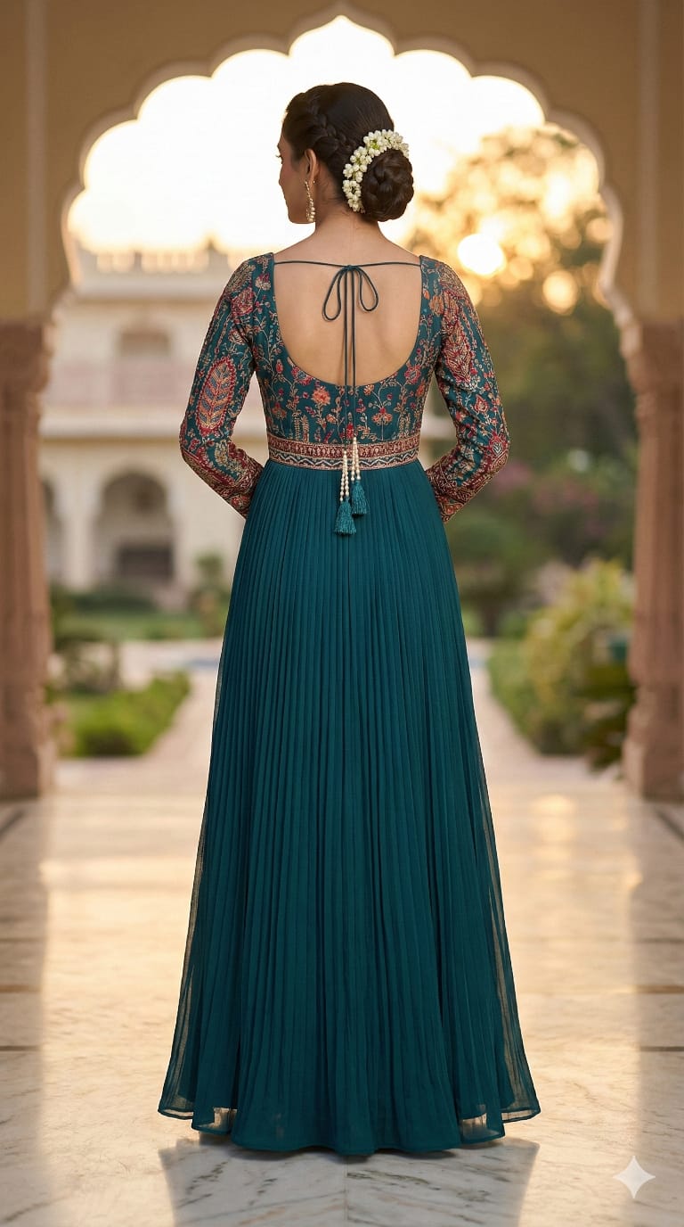 The Midnight Noir Anarkali
