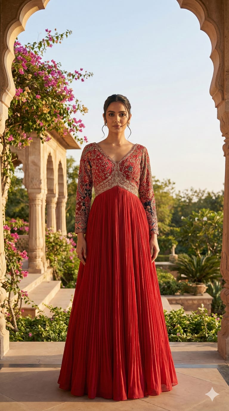 The Midnight Noir Anarkali