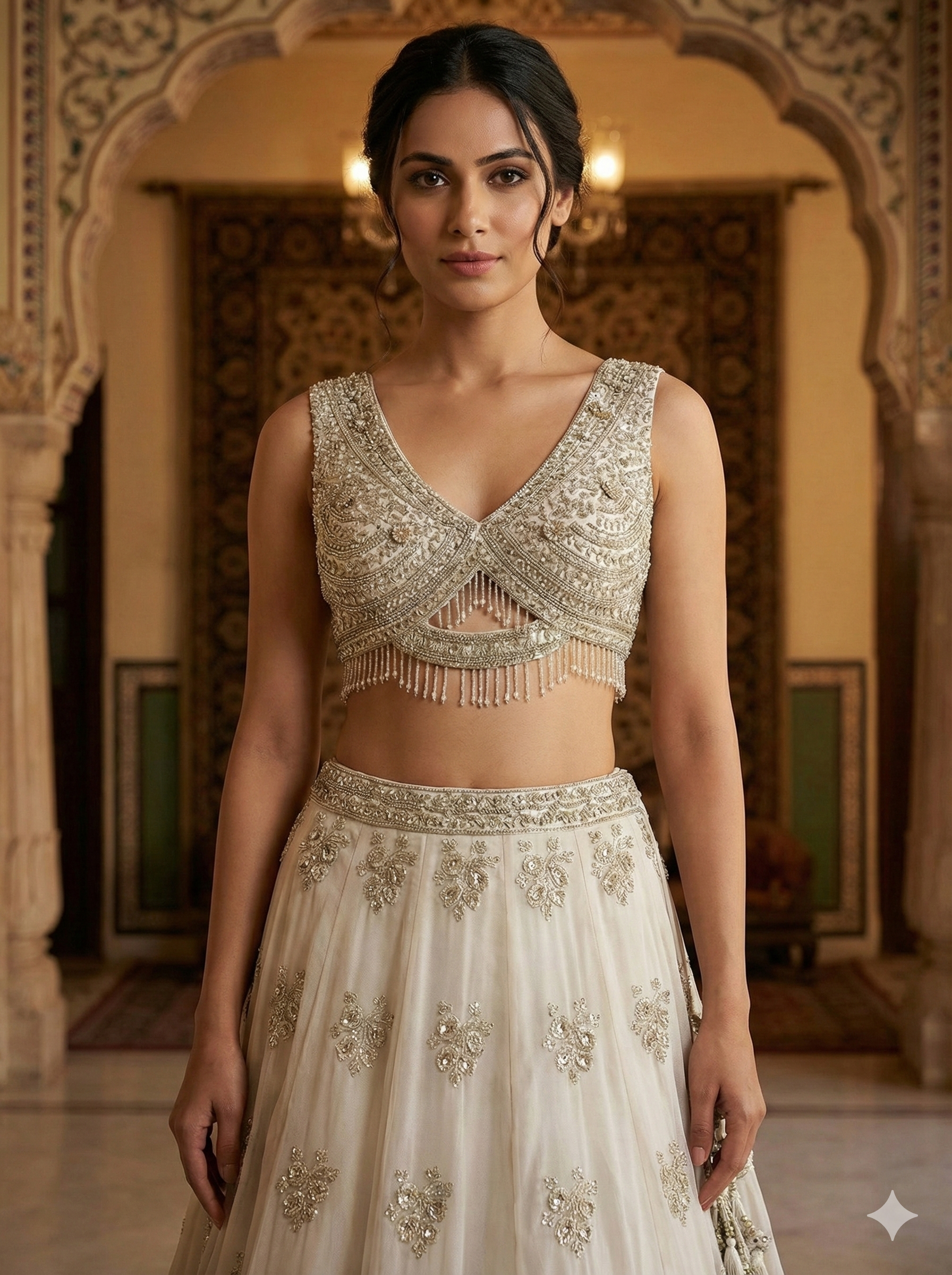 Ivory Ethereal Lehenga