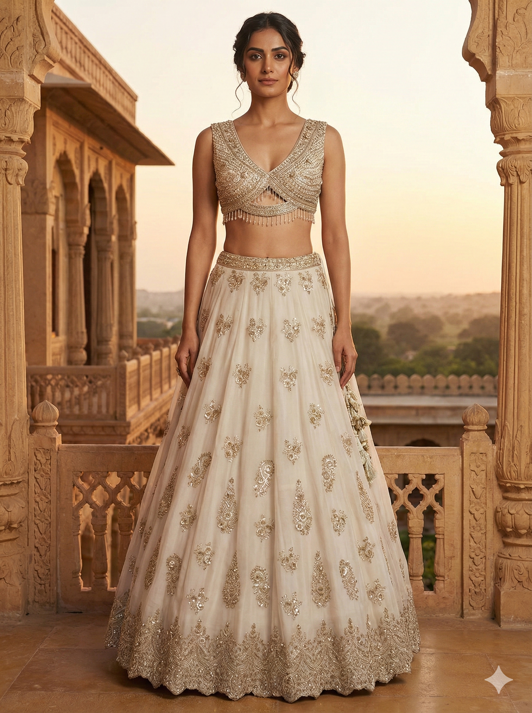 Ivory Ethereal Lehenga
