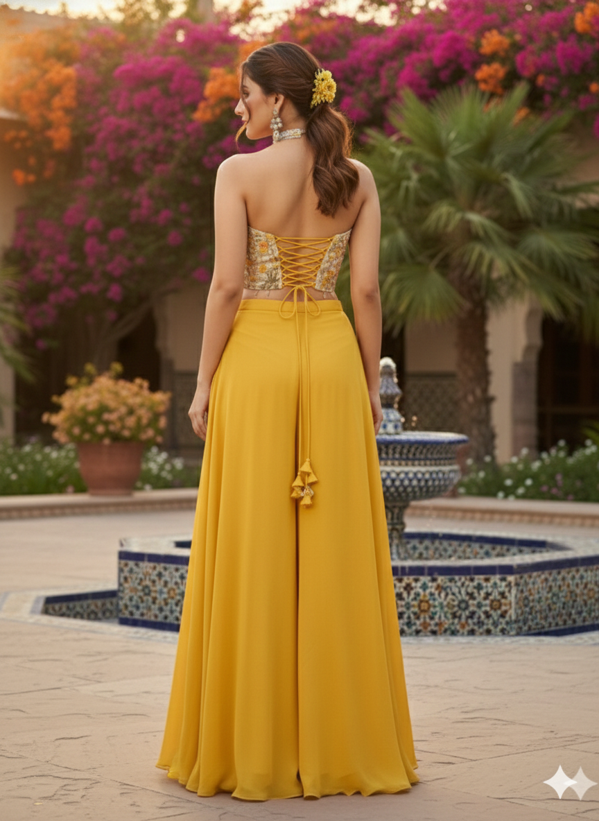 Pastel Embellished Top Sharara Set