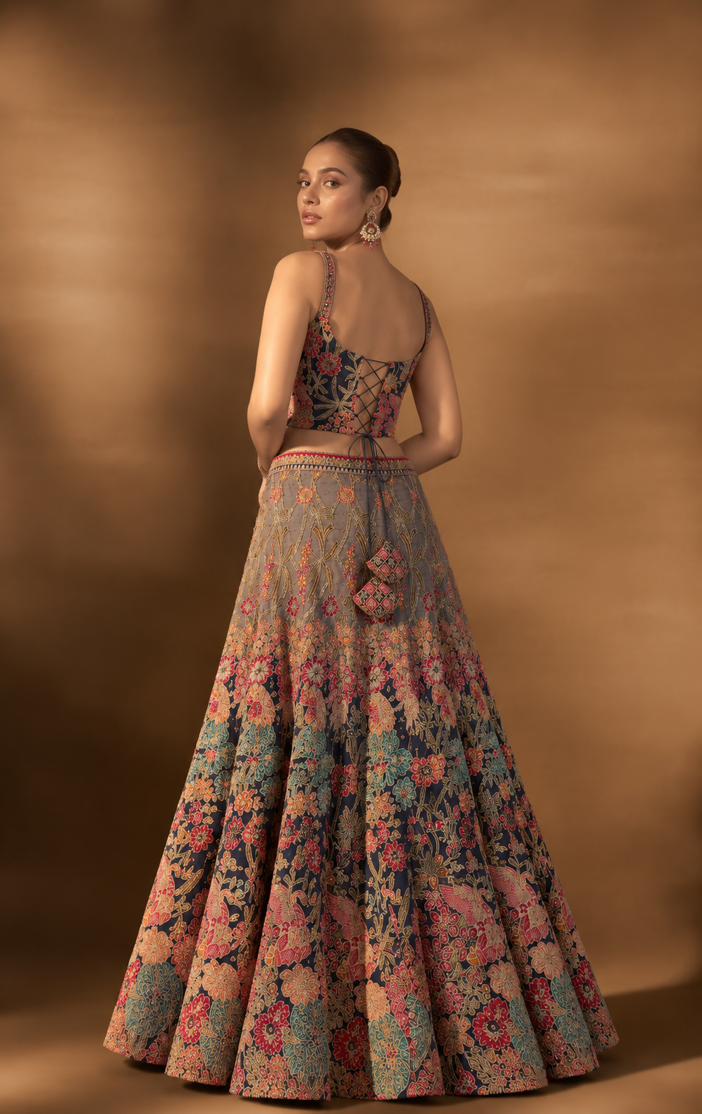 Floral Heavy Embroidered Lehenga Set