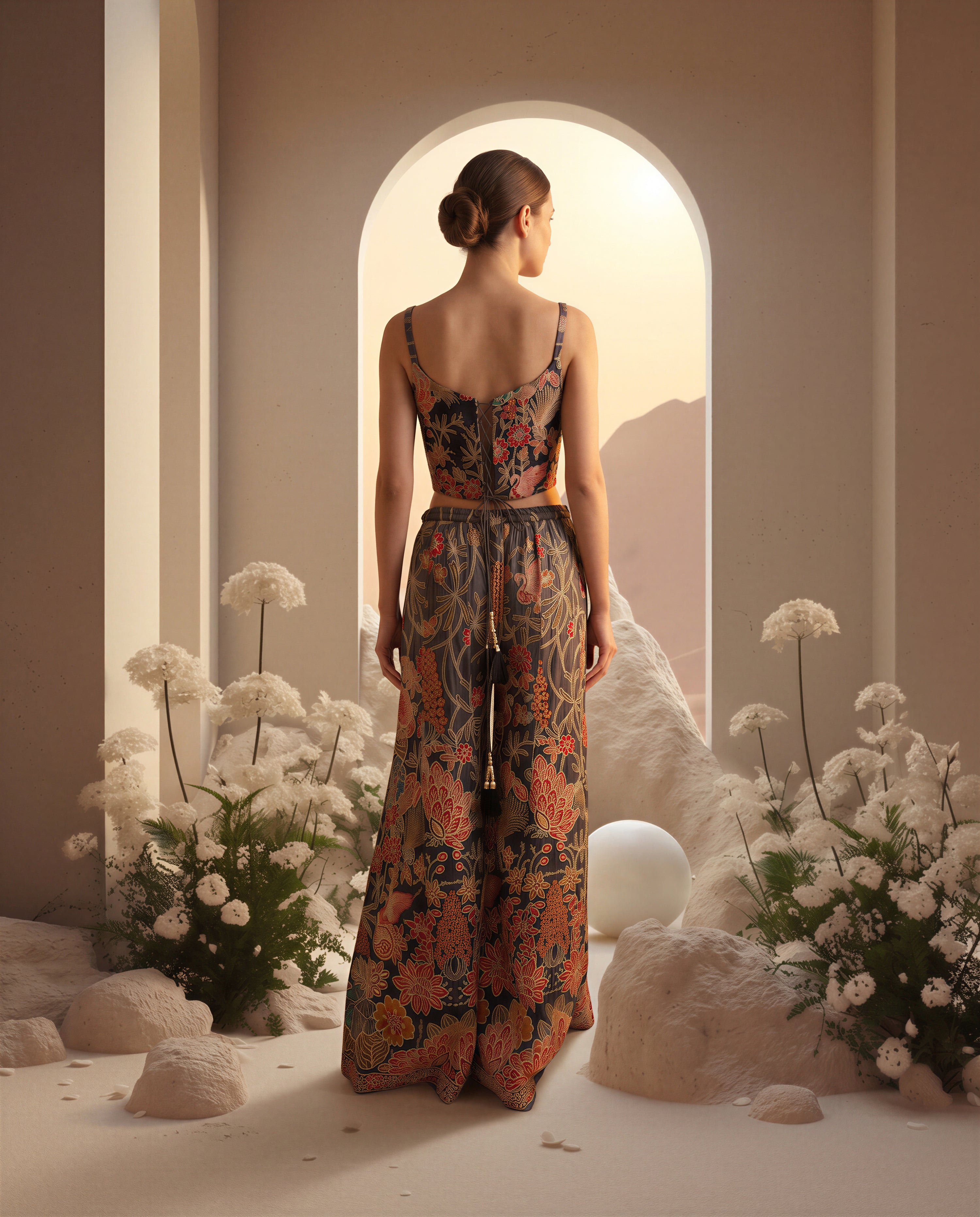 Floral Heavy Embroidery Sharara Set