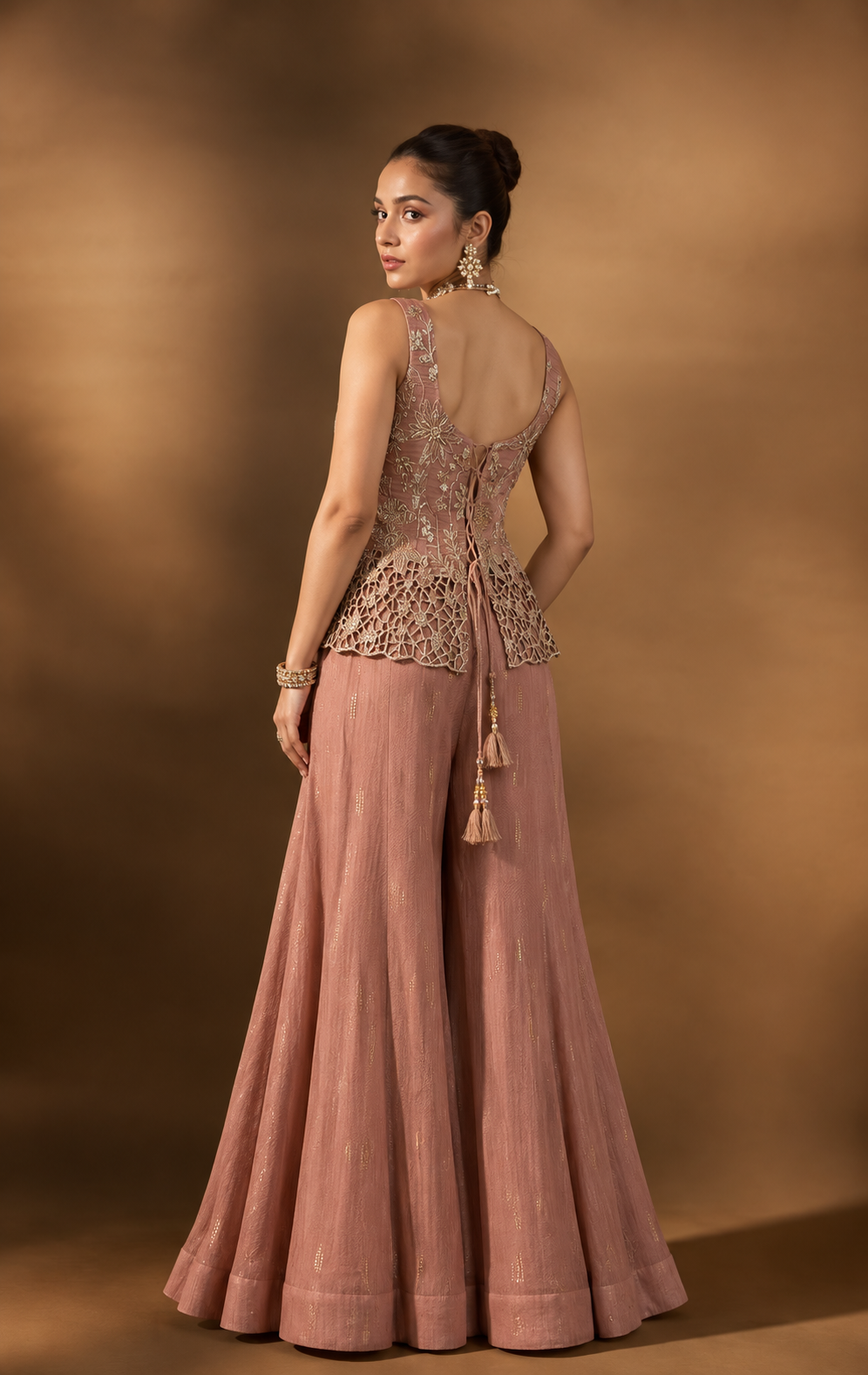 Dark Halter Embroidered Set