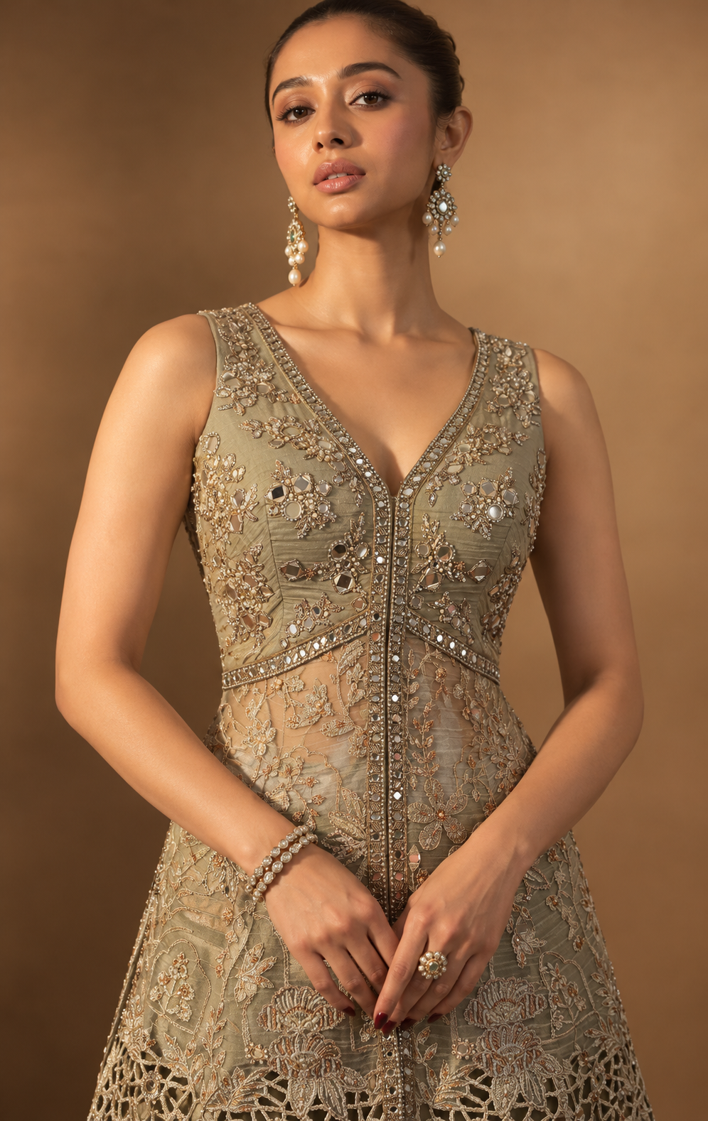 Grey Luxe Embroidered Sharara Set
