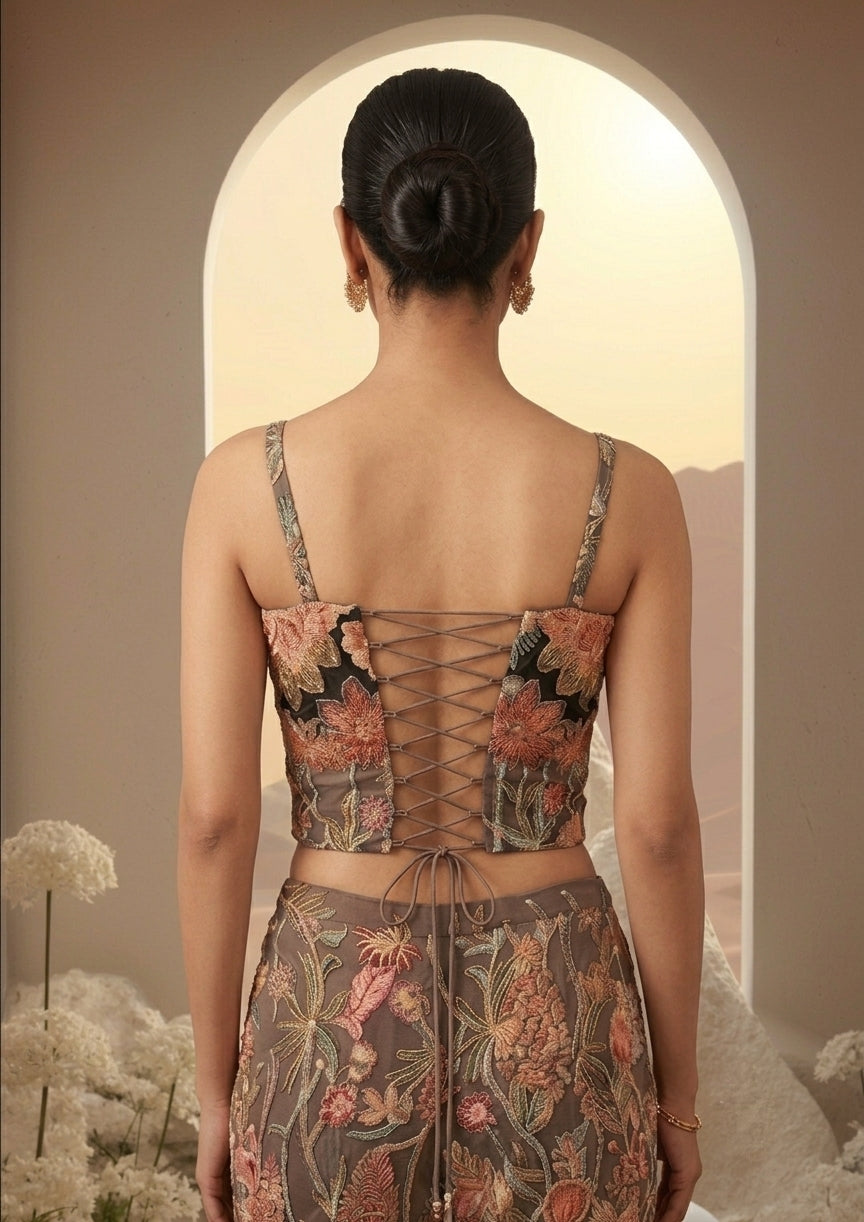Floral Heavy Embroidery Sharara Set