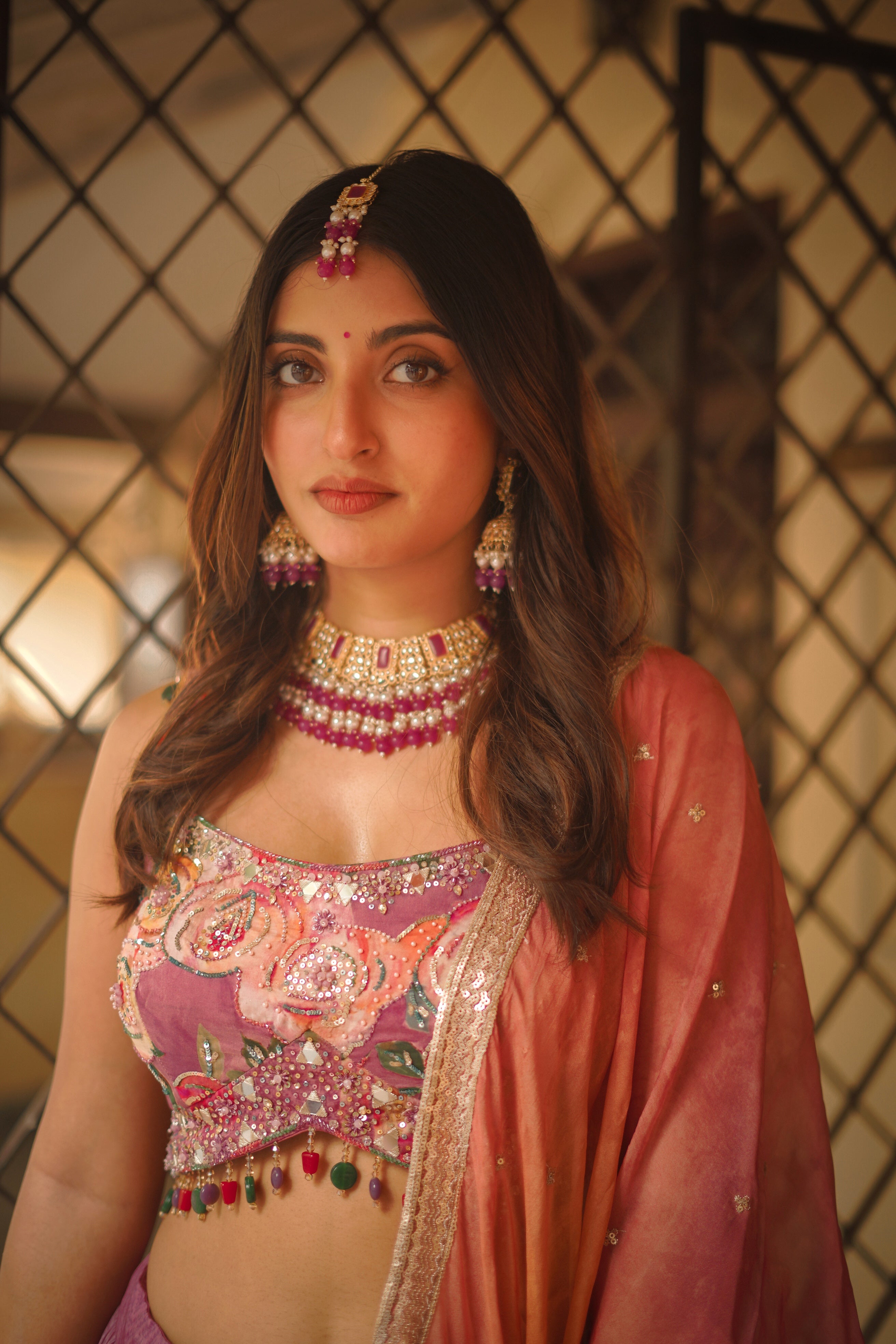 The Plum Petal lehenga
