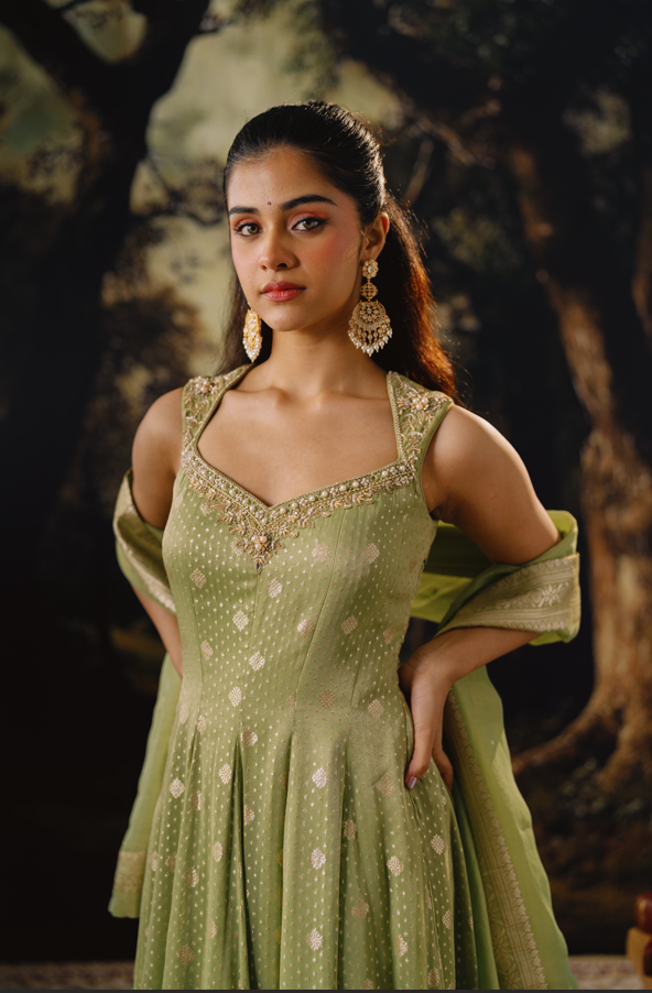 Emerald Enchant Anarkali