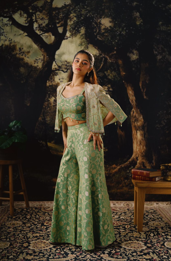 Mint Garden Sharara Set