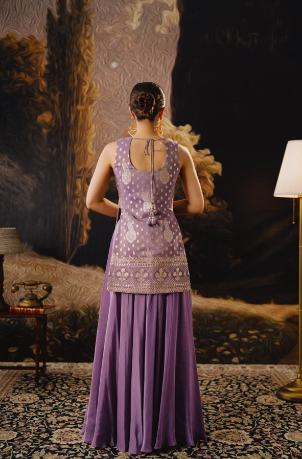 Amethyst Bloom Sharara Set