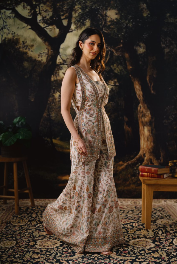 Summer Bloom Sharara Set