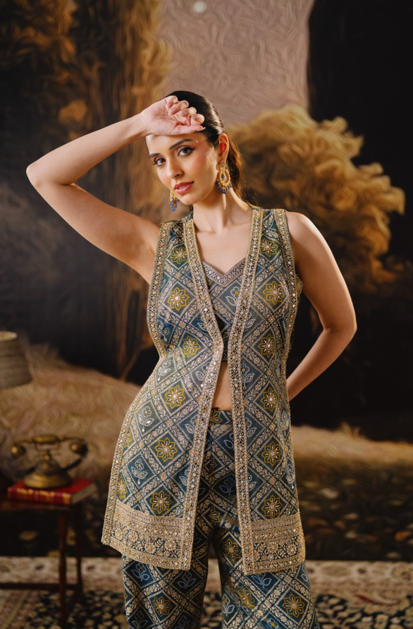 Sapphire Look Sharara Set