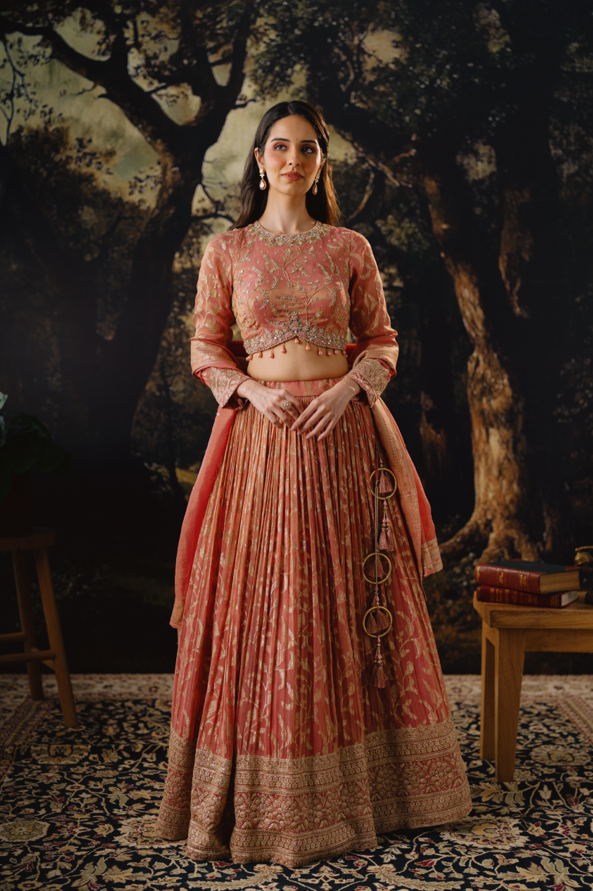Scarlet Royalty Lehenga Set