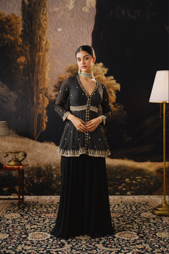 Shadow Look Sharara Set