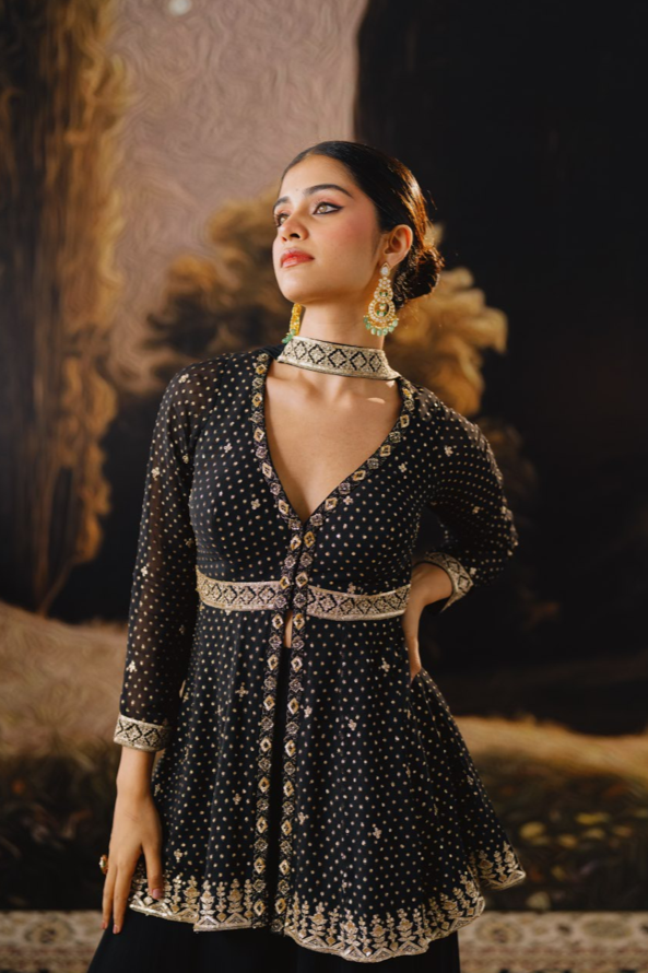 Shadow Look Sharara Set