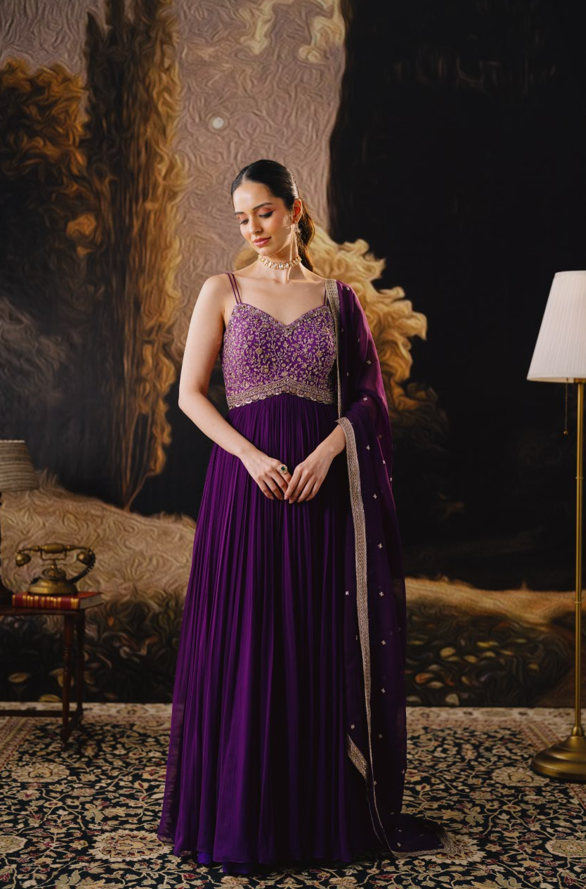 Violet Vogue Anarkali Set