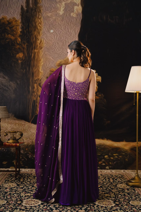 Violet Vogue Anarkali Set