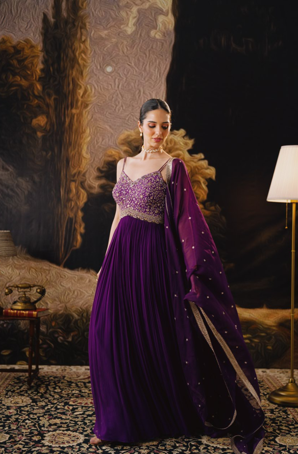 Violet Vogue Anarkali Set