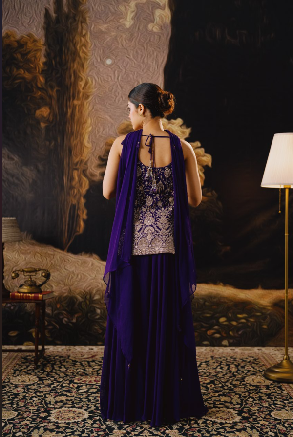 Purple Rush Sharara Set