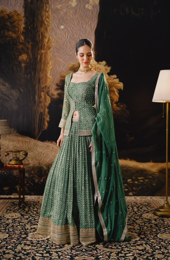 Emerald Muse Lehenga Set