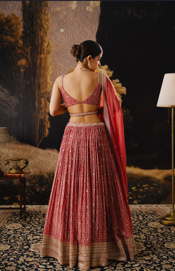 Scarlet Spell Lehenga Set