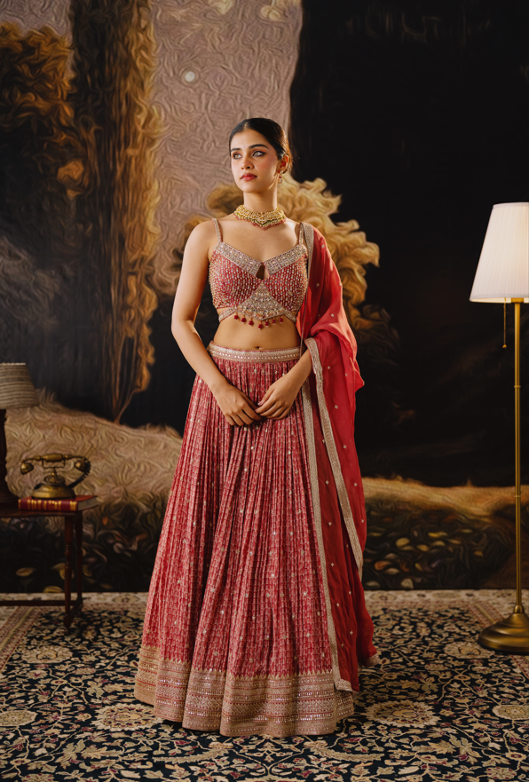 Scarlet Spell Lehenga Set