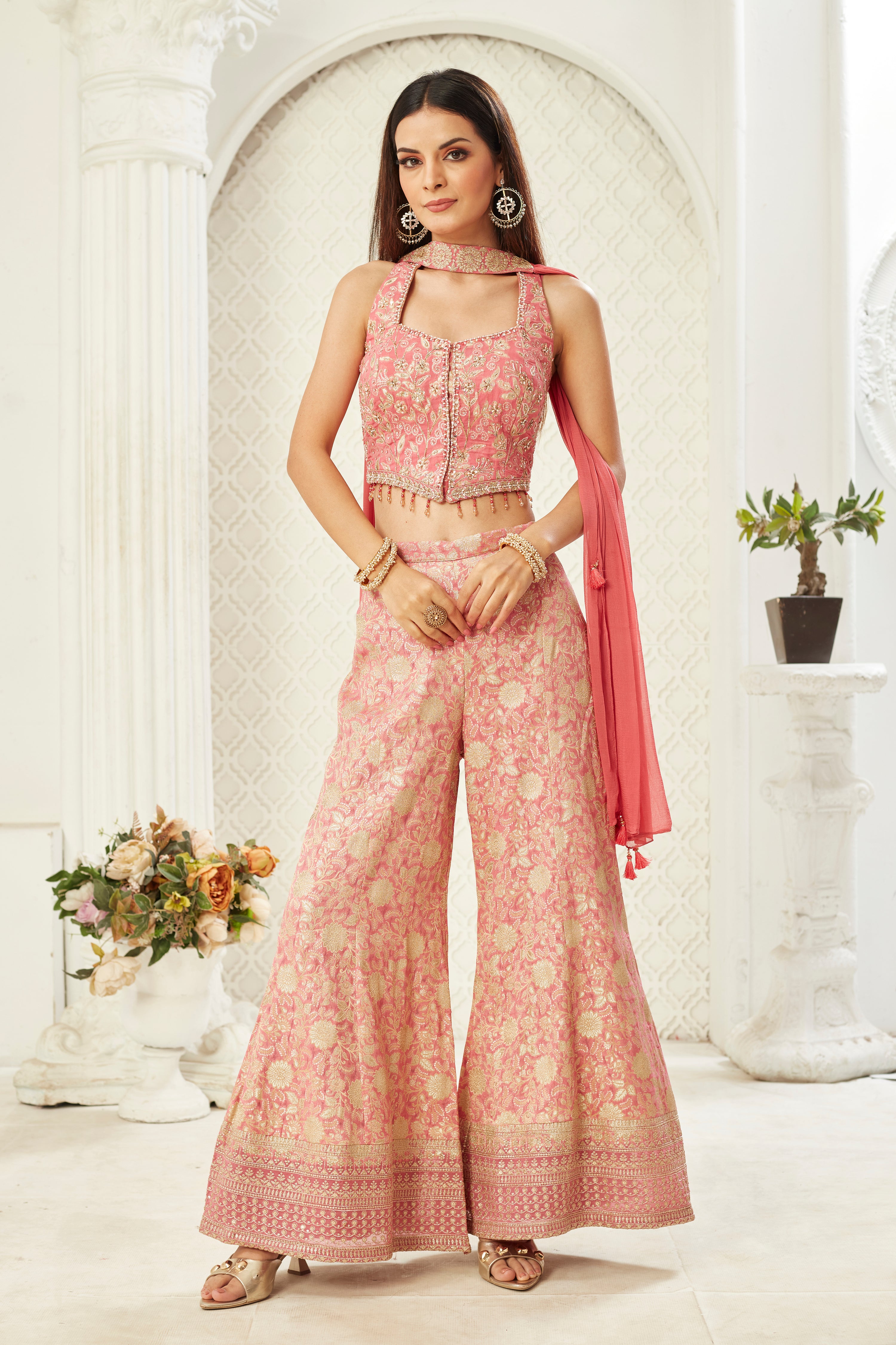 Azure Garden Sharara Set
