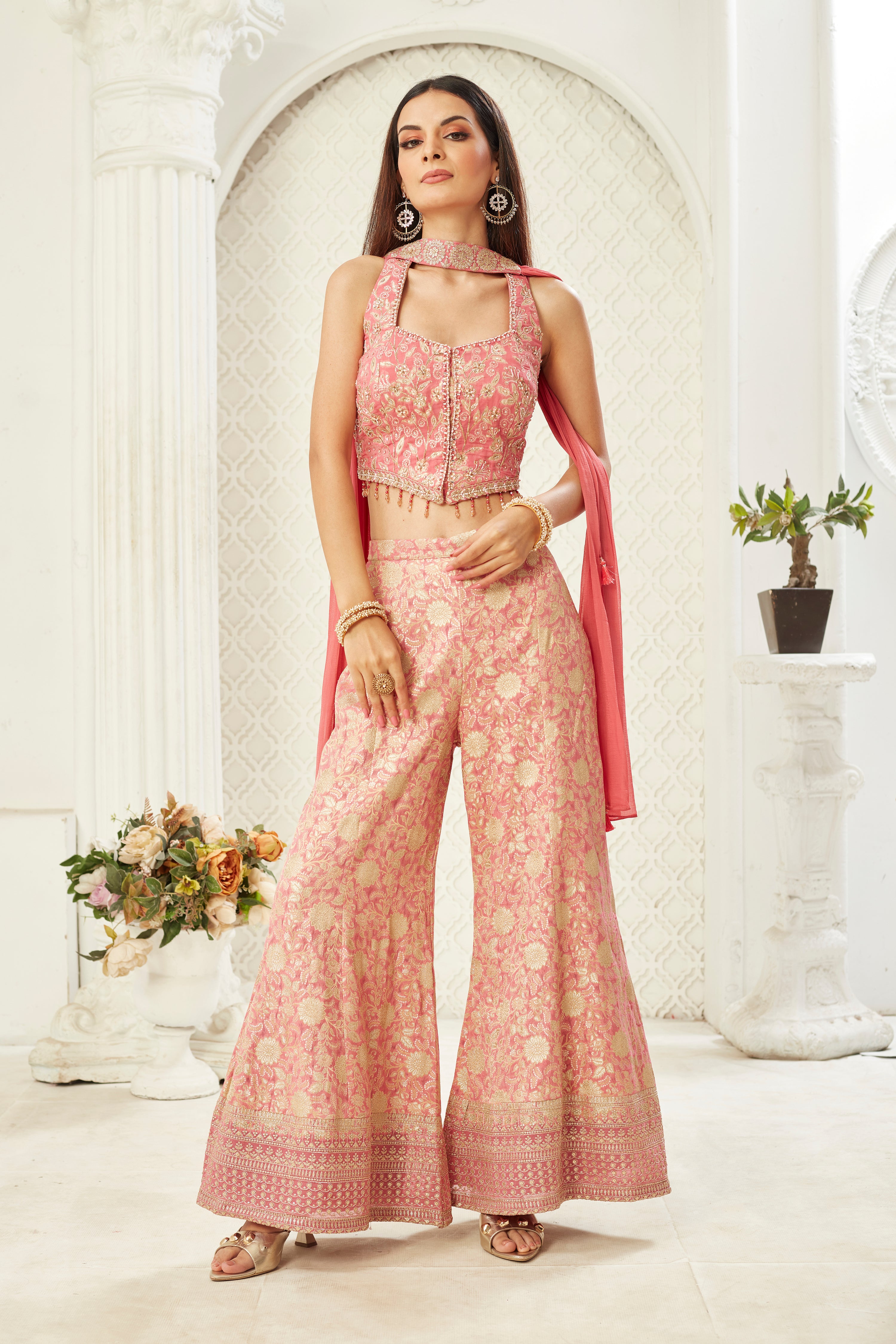 Azure Garden Sharara Set