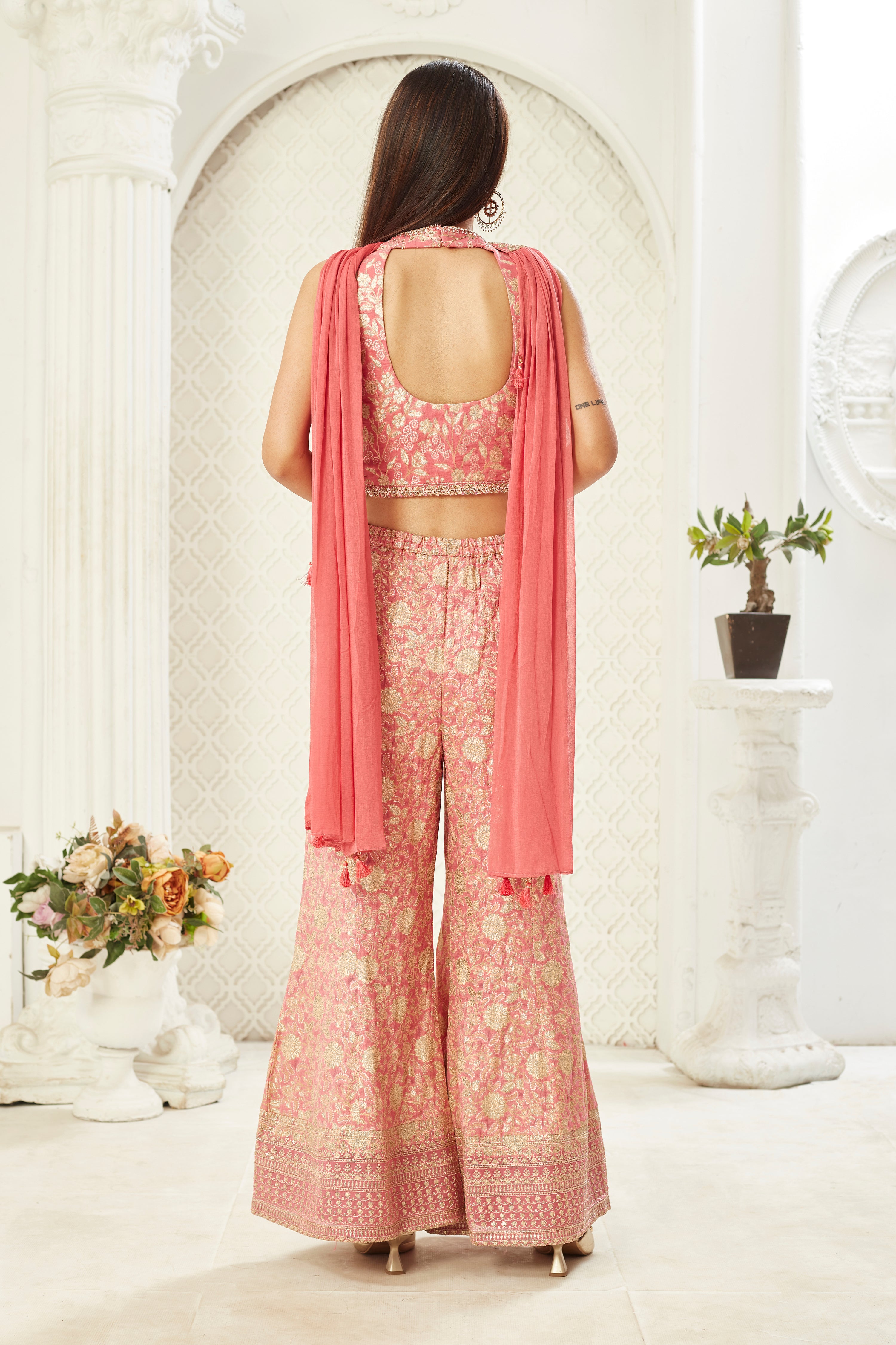 Azure Garden Sharara Set