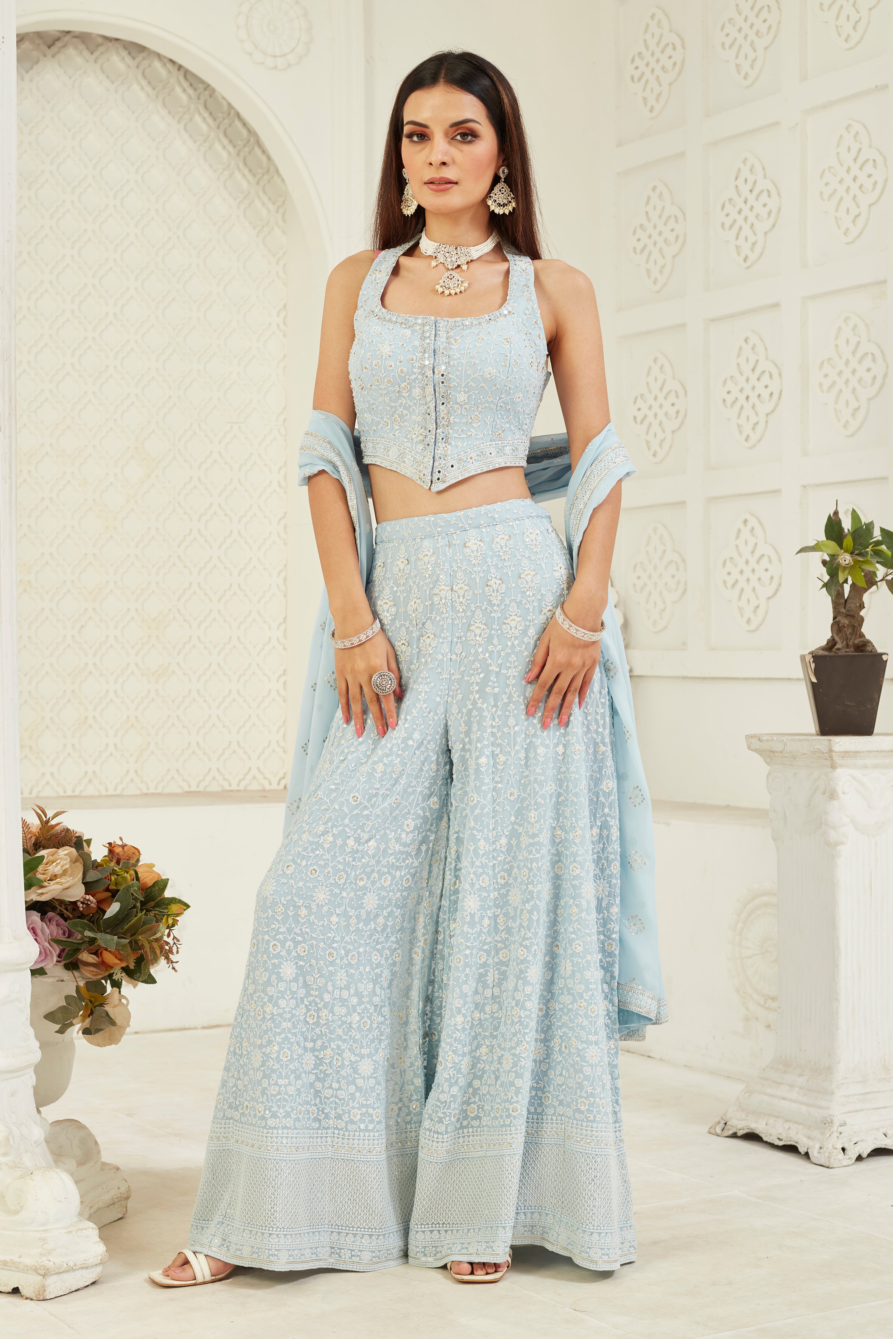 Pastel Pink Sharara Set