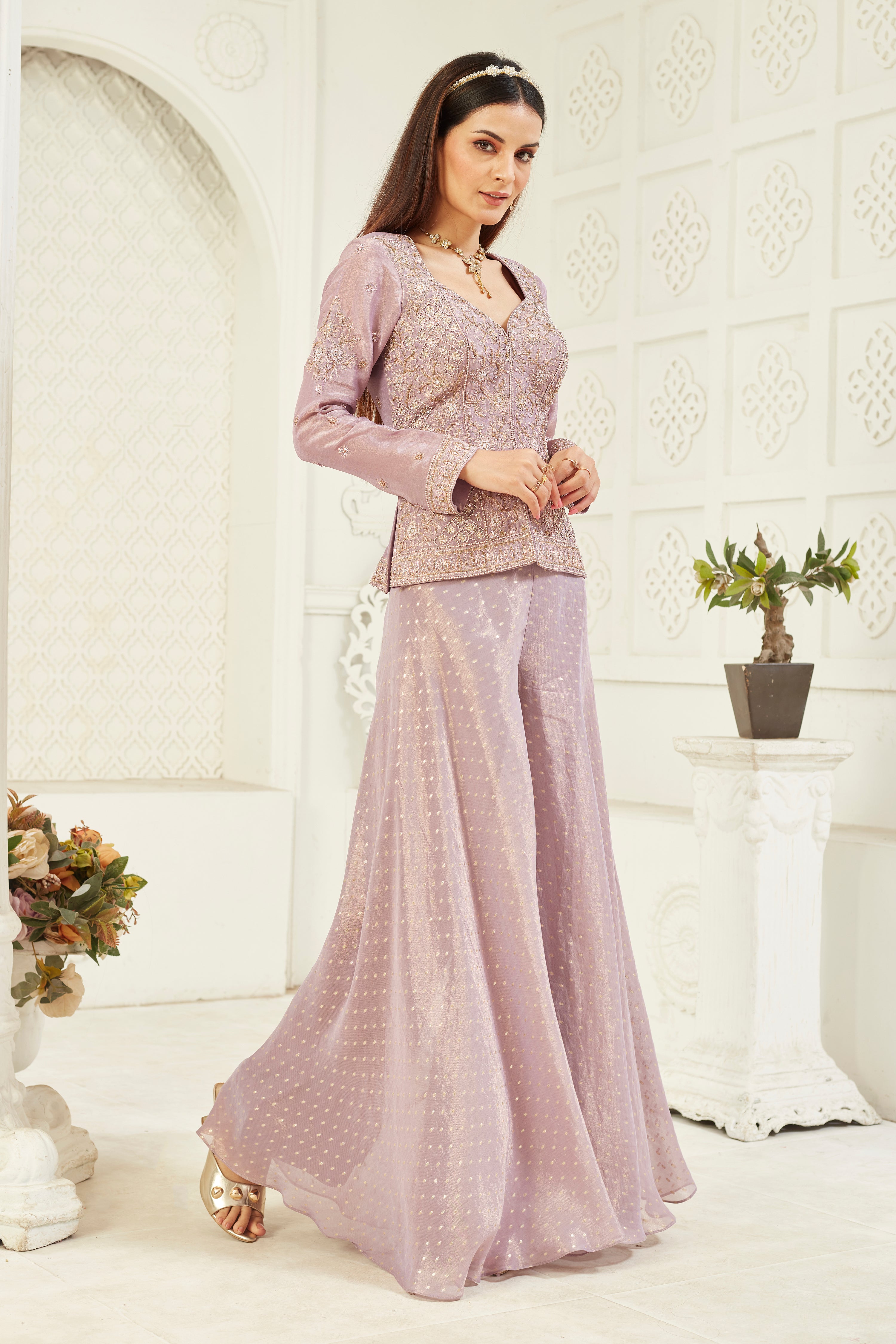 Purple Haze Sharara Set