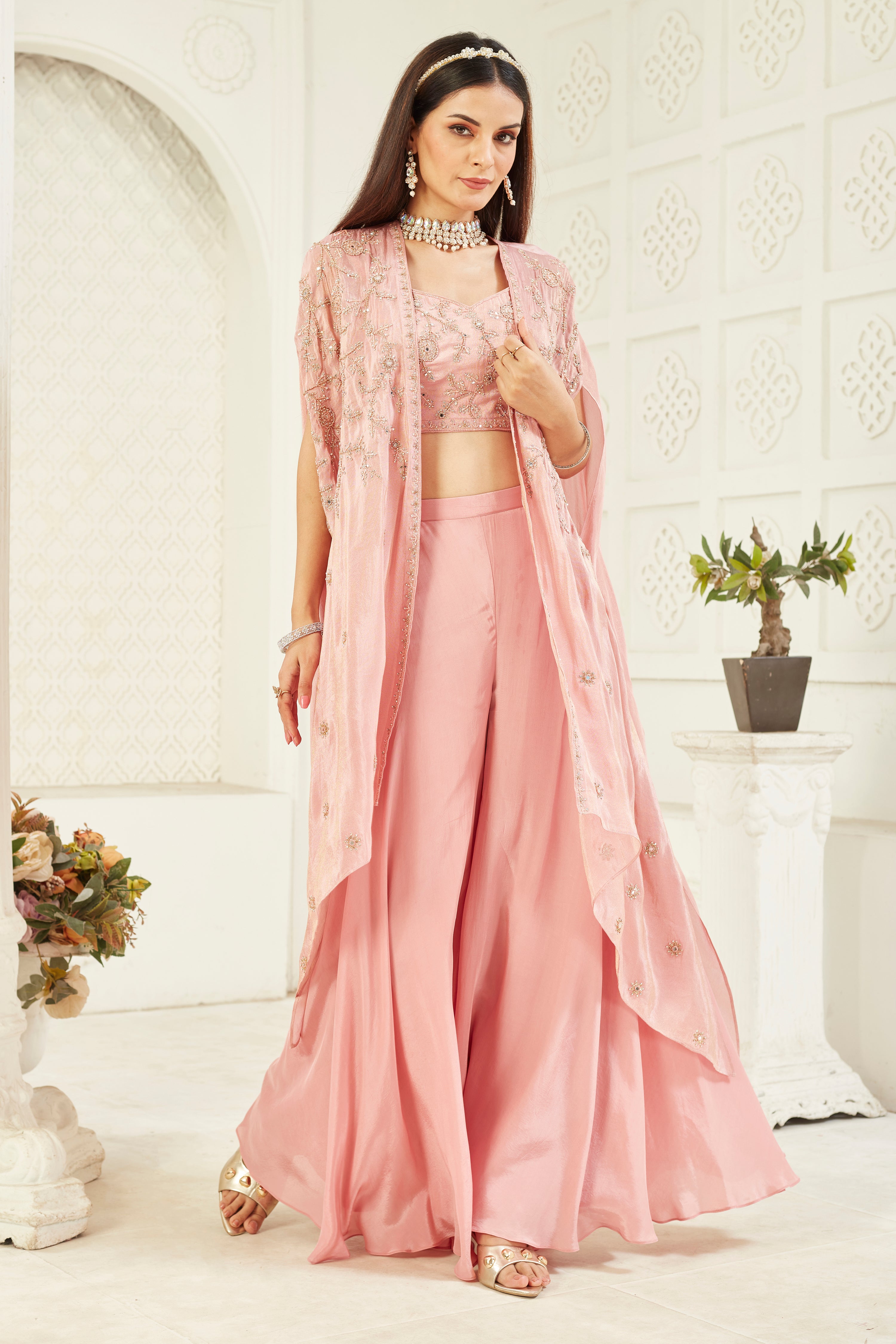 Lavish blush Sharara Set