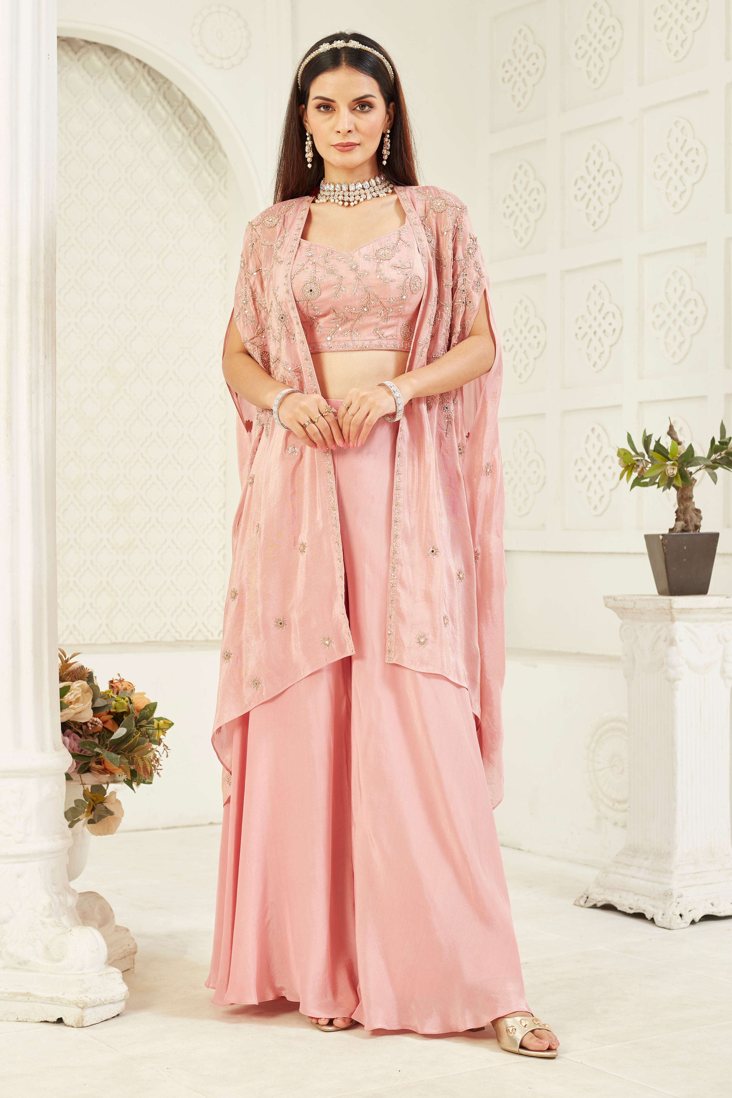 Lavish blush Sharara Set