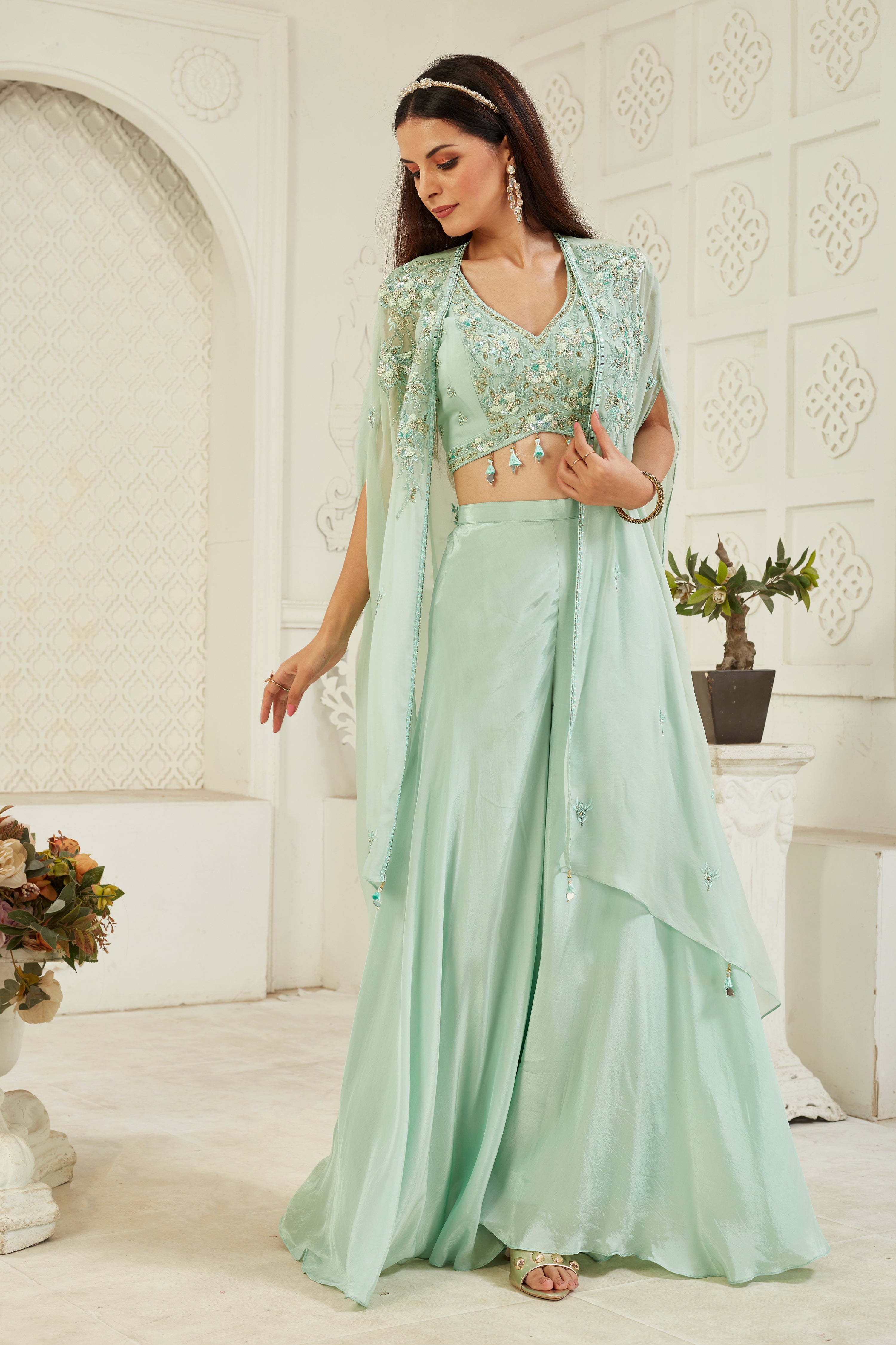 Sand Serenity Sharara Set
